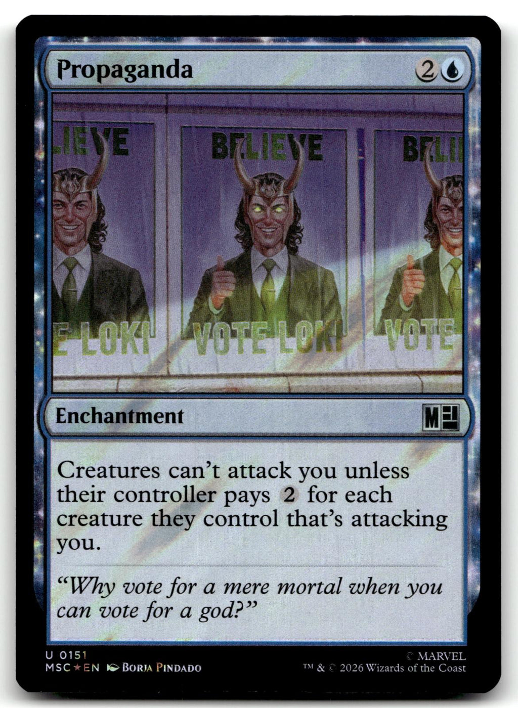 Propaganda (Surge Foil) 151 Holo Commander: Marvel Super Heroes Magic: 
