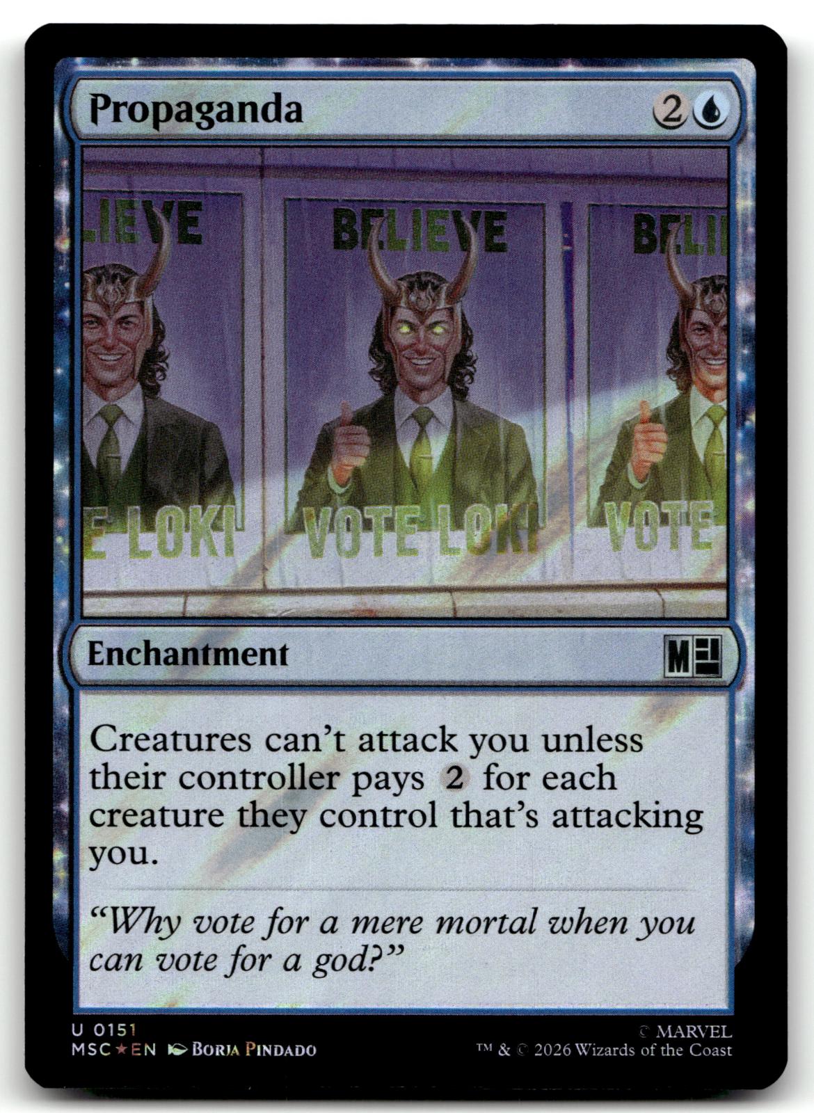 Propaganda (Surge Foil) 151 Holo Commander: Marvel Super Heroes Magic: 