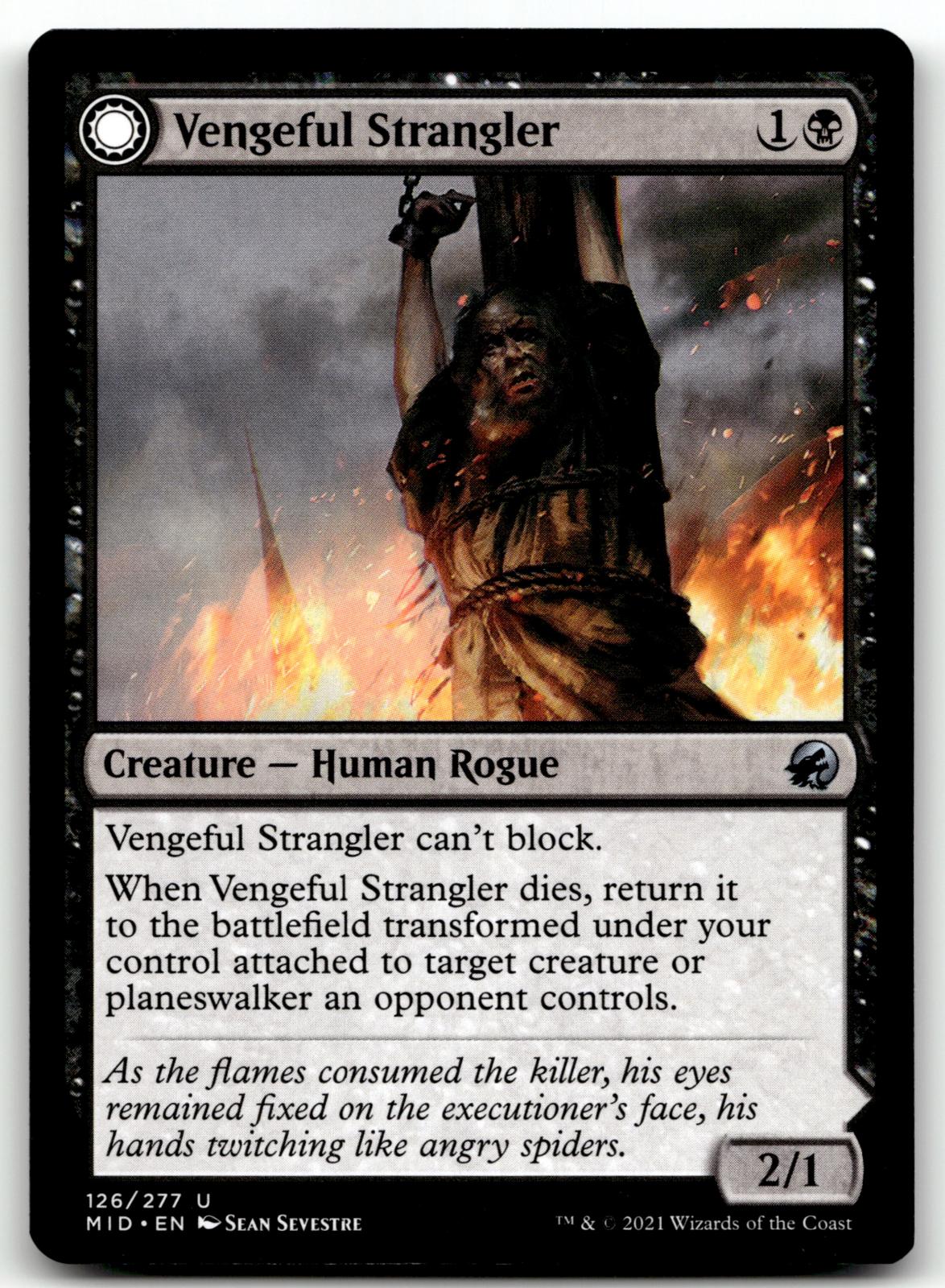 Vengeful Strangler // Strangling Grasp 126 Innistrad: Midnight Hunt Magic: The Gathering NM