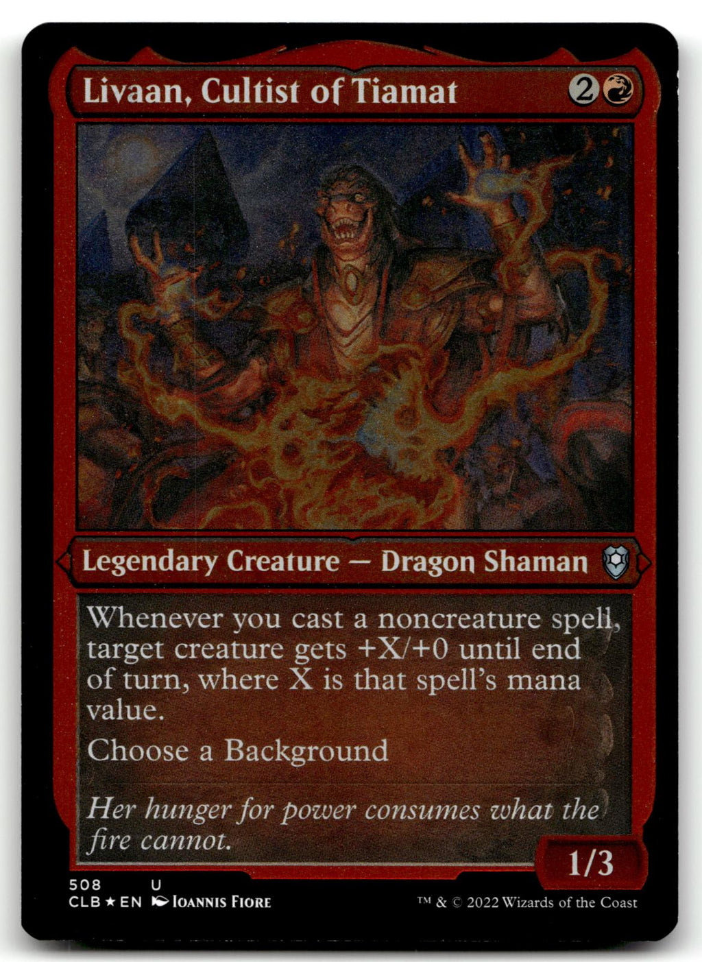 Livaan, Cultist of Tiamat (Foil Etched) 508 Commander Legends: Battle for Baldur's Gate Magic: The Gathering NM