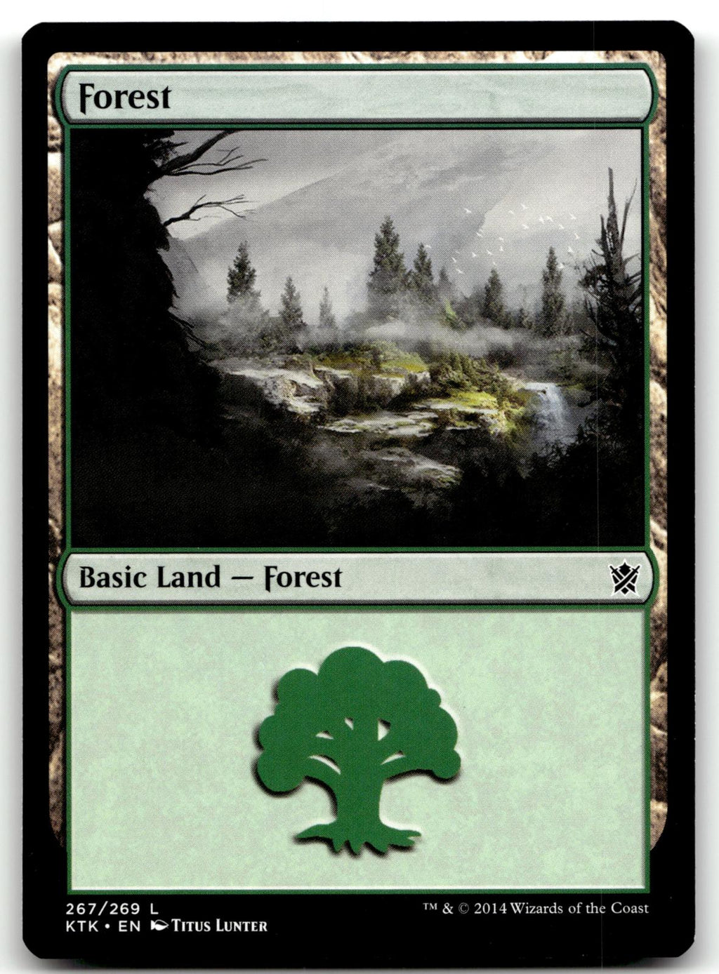 Forest (267) 267 Land Khans of Tarkir Magic: The Gathering Near Mint