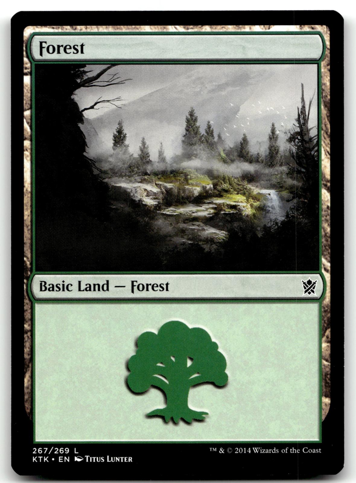 Forest (267) 267 Land Khans of Tarkir Magic: The Gathering Near Mint