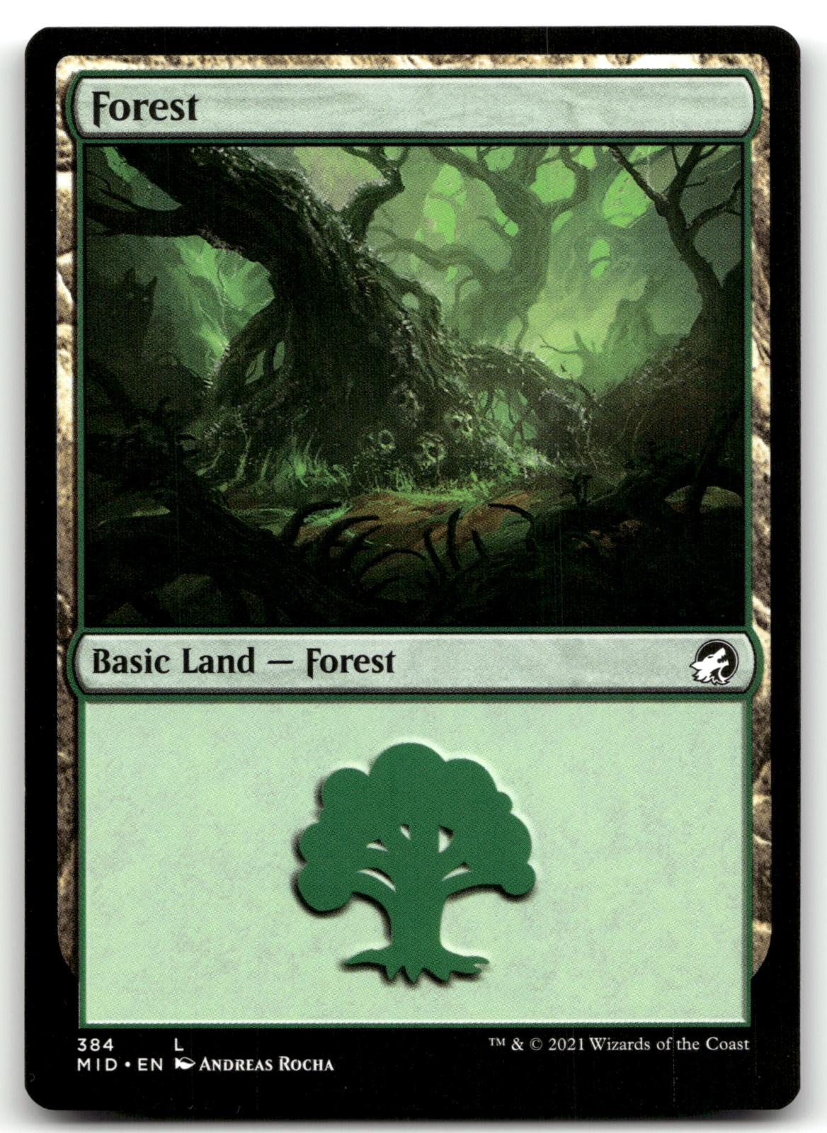 Forest (384) 384 Land Innistrad: Midnight Hunt Magic: The Gathering Near Mint