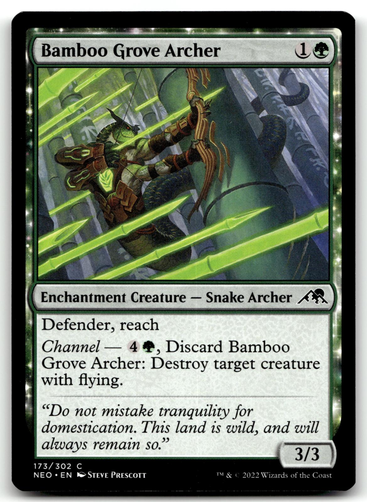 Bamboo Grove Archer 173 Common Kamigawa: Neon Dynasty Magic: The Gathering NM