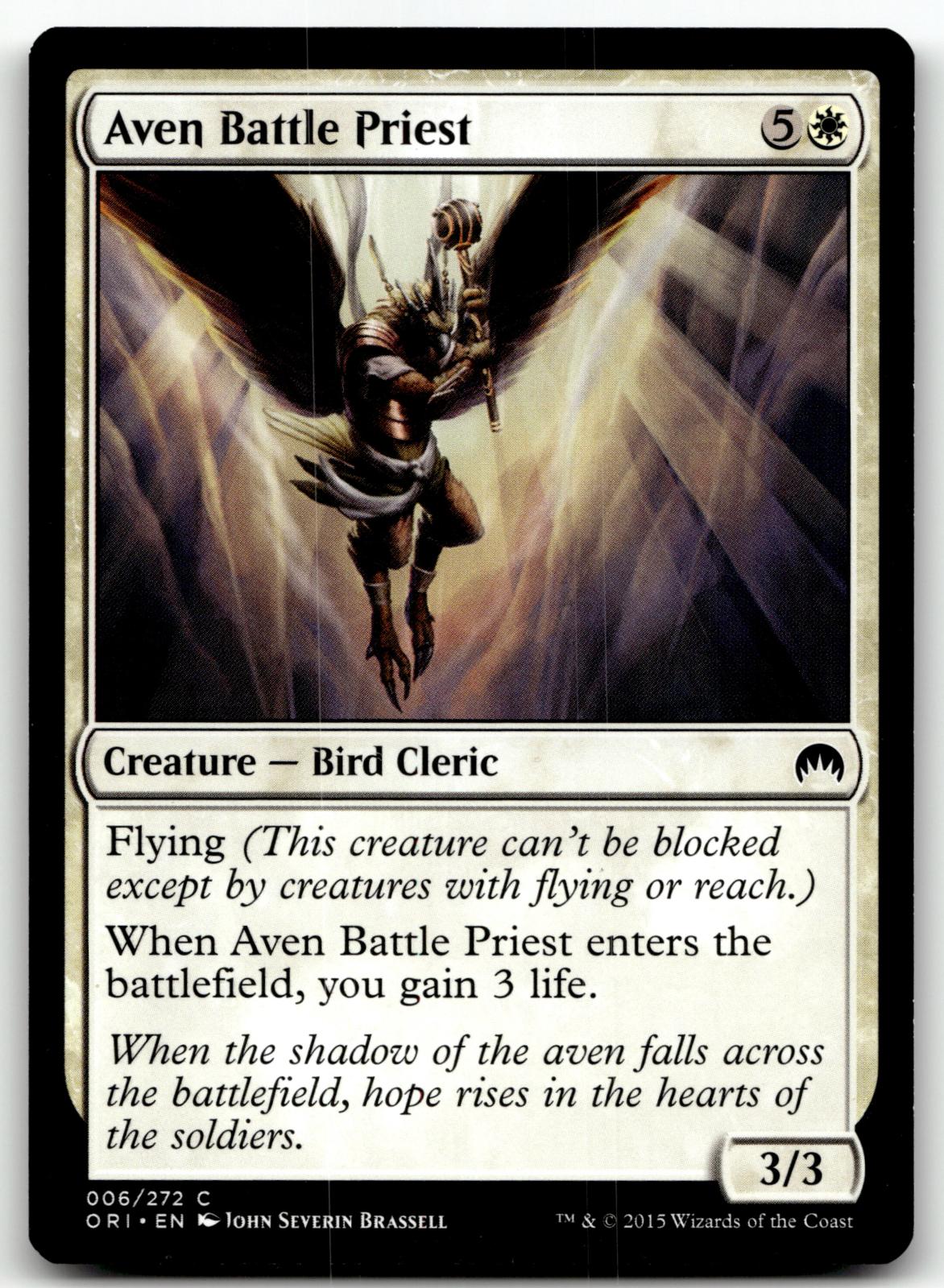 Aven Battle Priest 6 Common Magic Origins Magic: The Gathering Near Mint