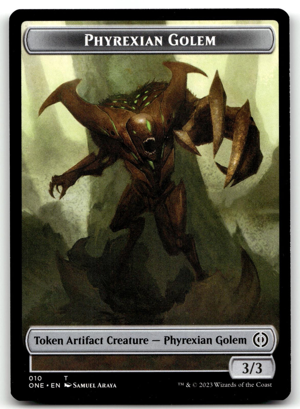 Phyrexian Golem Token 10 Token Phyrexia: All Will Be One Magic: The Gathering NM