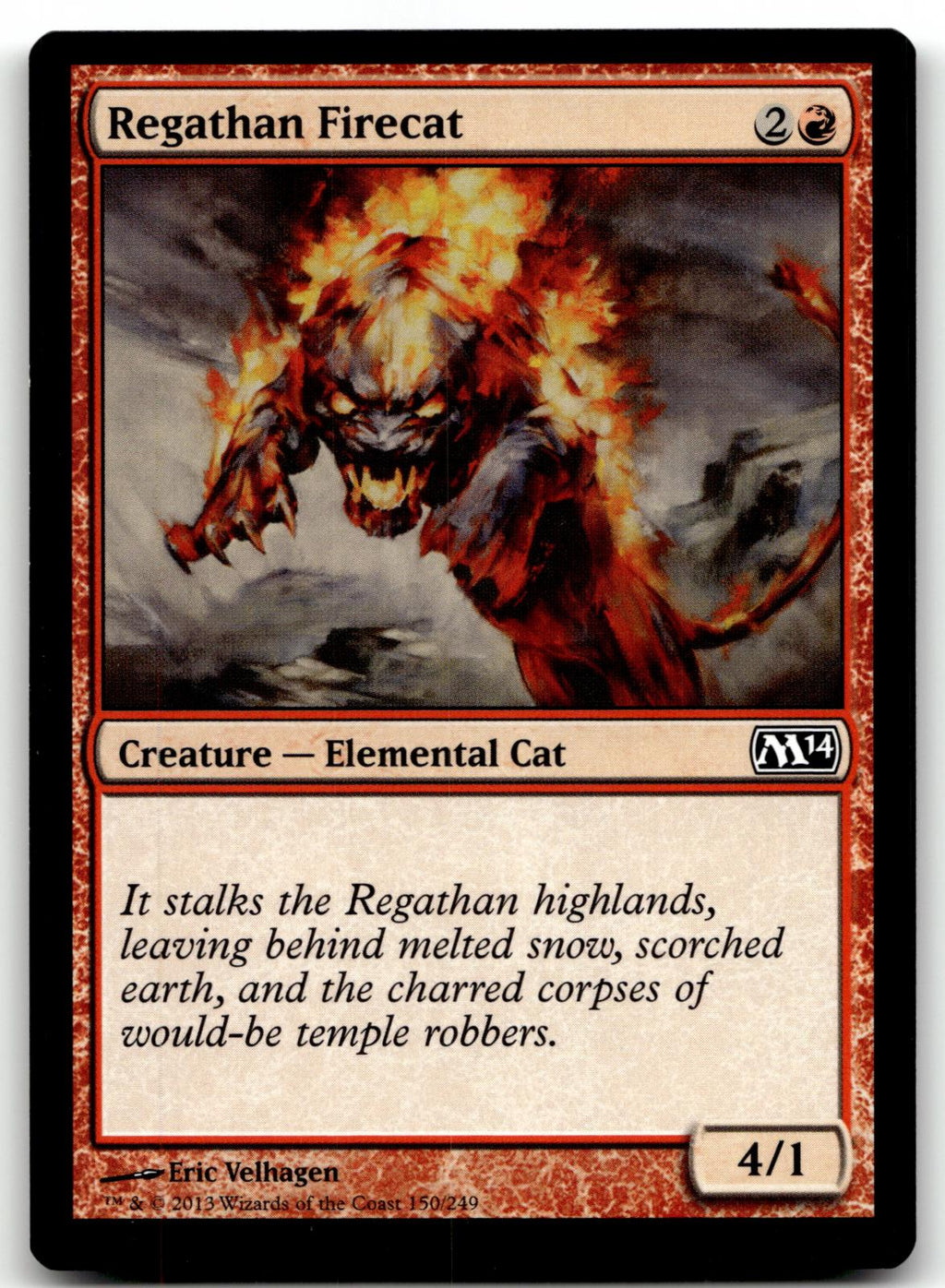 Regathan Firecat 150 Common Magic 2014 (M14) Magic: The Gathering Near Mint