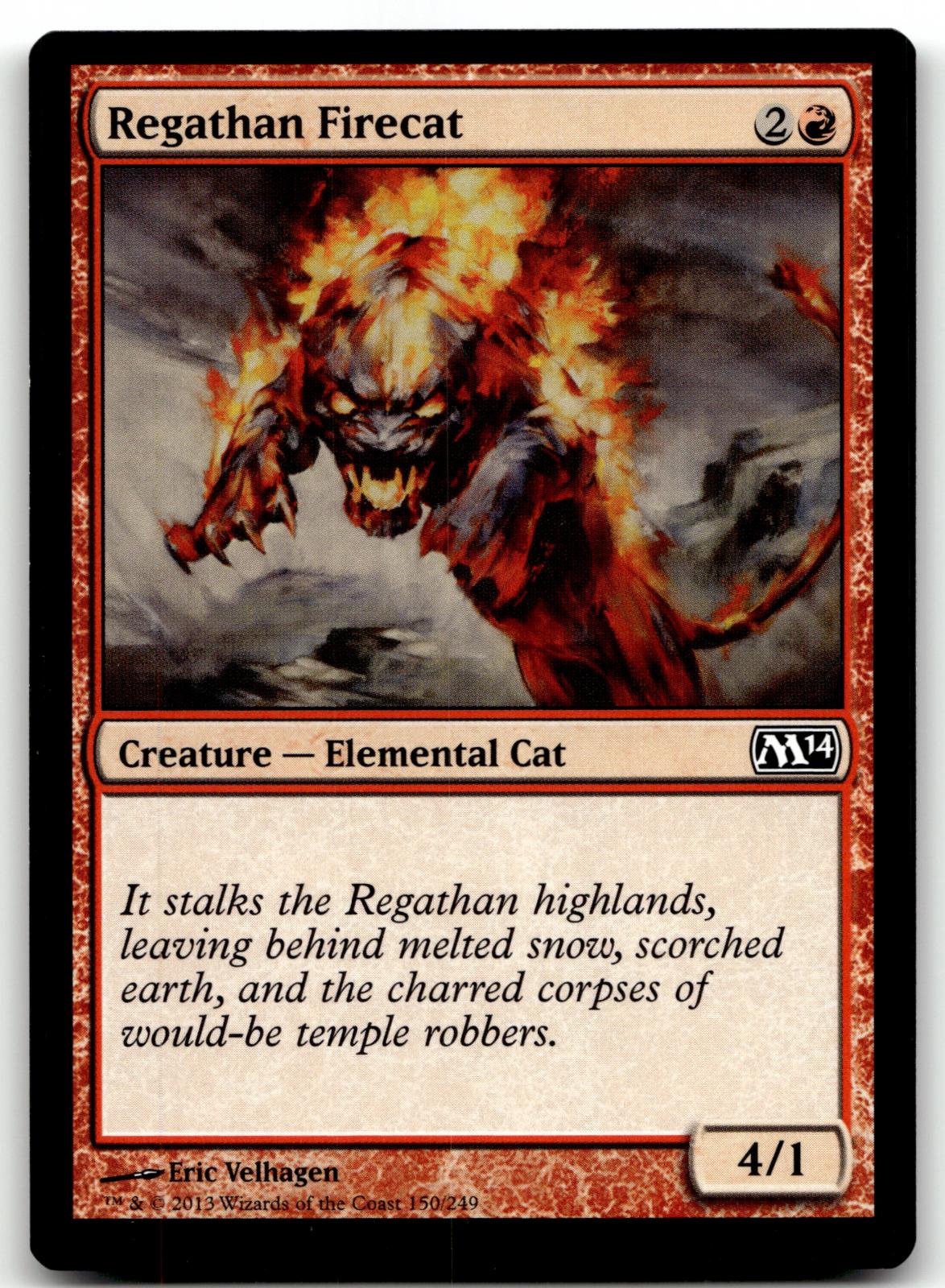 Regathan Firecat 150 Common Magic 2014 (M14) Magic: The Gathering Near Mint
