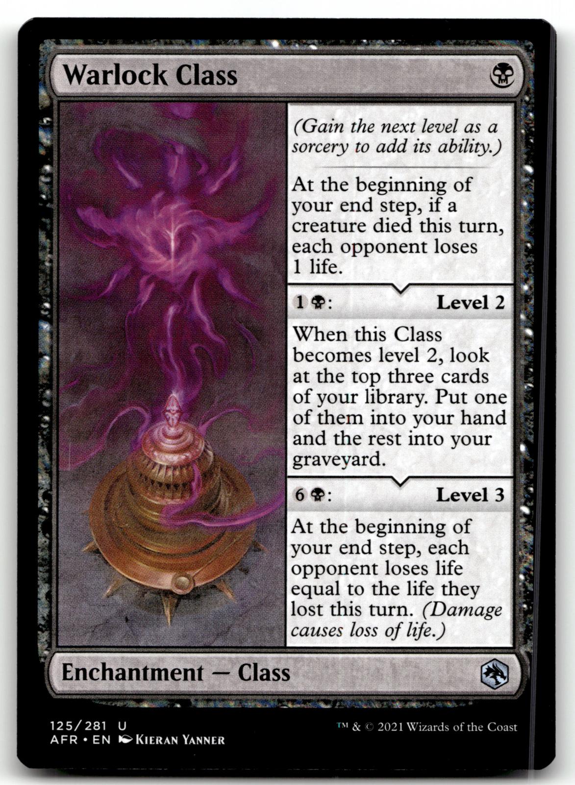Warlock Class 125 Adventures in the Forgotten Realms Magic: The Gathering NM