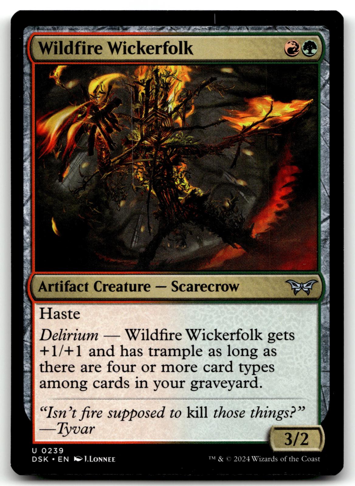 Wildfire Wickerfolk 239 Duskmourn: House of Horror Magic: The Gathering NM