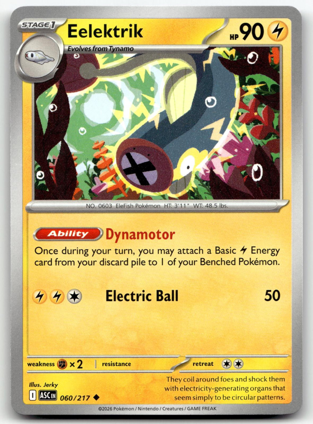 Eelektrik 060/217 Uncommon Ascended Heroes Pokemon Near Mint