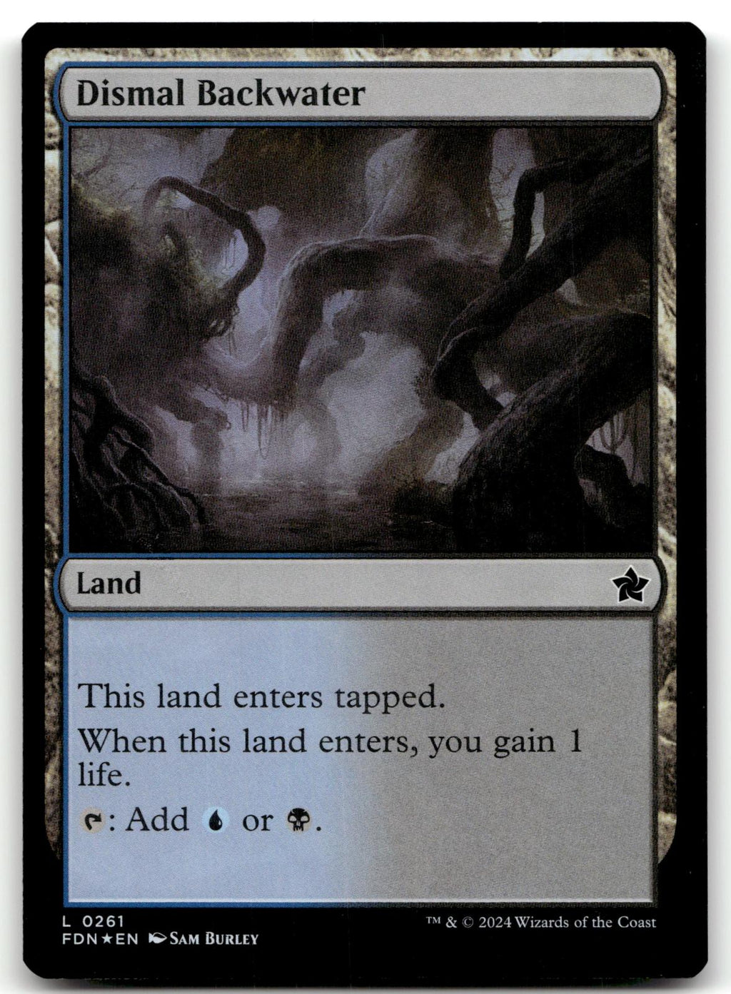 Dismal Backwater 261 Land Foundations Magic: The Gathering Foil Near Mint