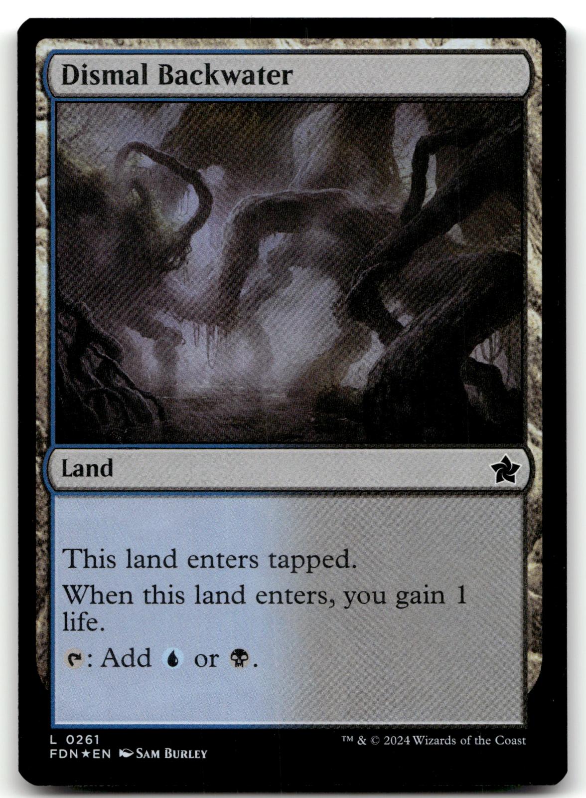 Dismal Backwater 261 Land Foundations Magic: The Gathering Foil Near Mint