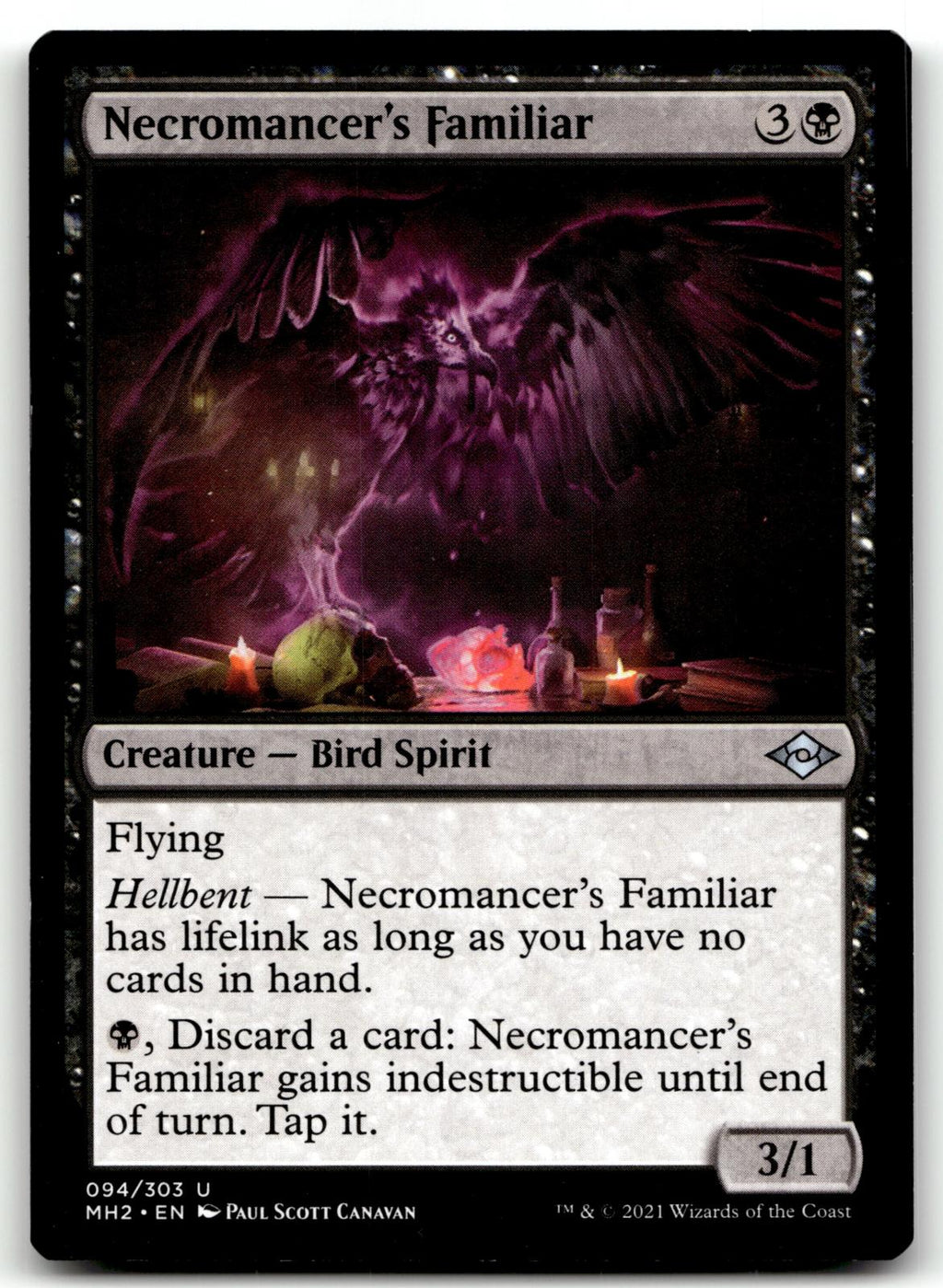 Necromancer's Familiar 94 Uncommon Modern Horizons 2 Magic: The Gathering NM