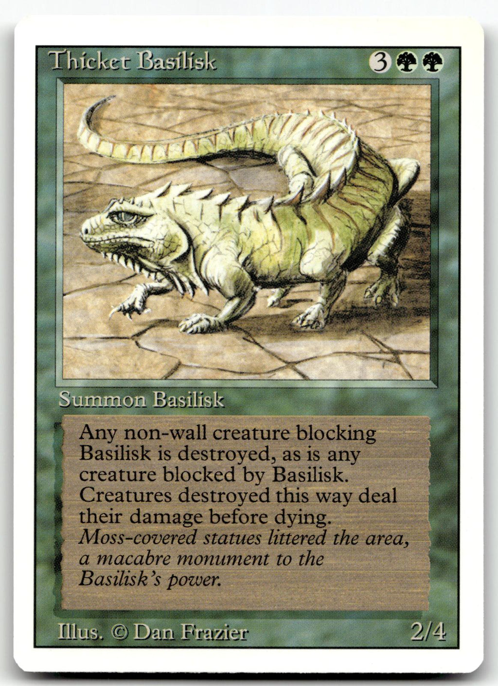 Thicket Basilisk Uncommon Revised Edition Magic: The Gathering Near Mint