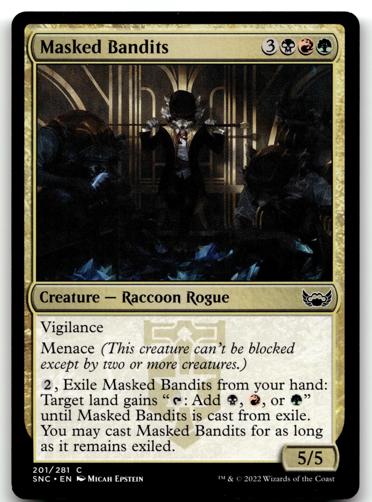 Masked Bandits 201 Common Streets of New Capenna Magic: The Gathering Near Mint