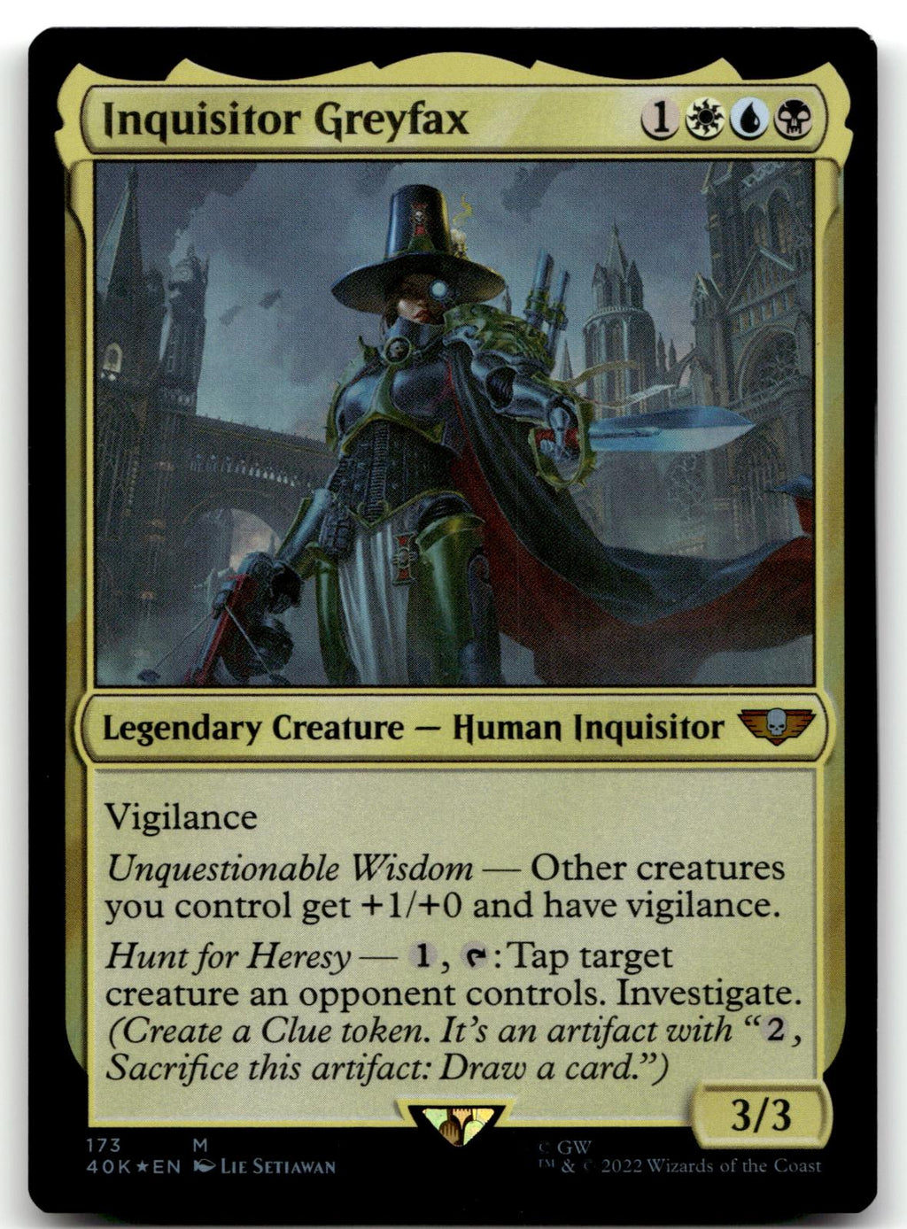 Inquisitor Greyfax 173 Universes Beyond: Warhammer 40,000 Magic: The Gathering Foil NM