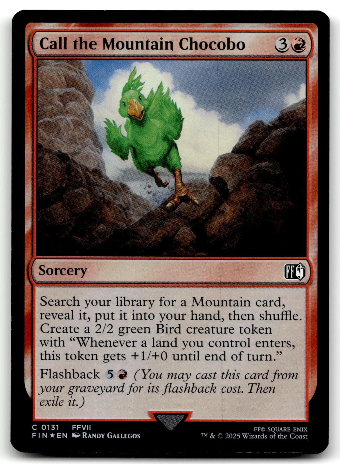 Call the Mountain Chocobo 131 Common FINAL FANTASY Magic: The Gathering Foil NM