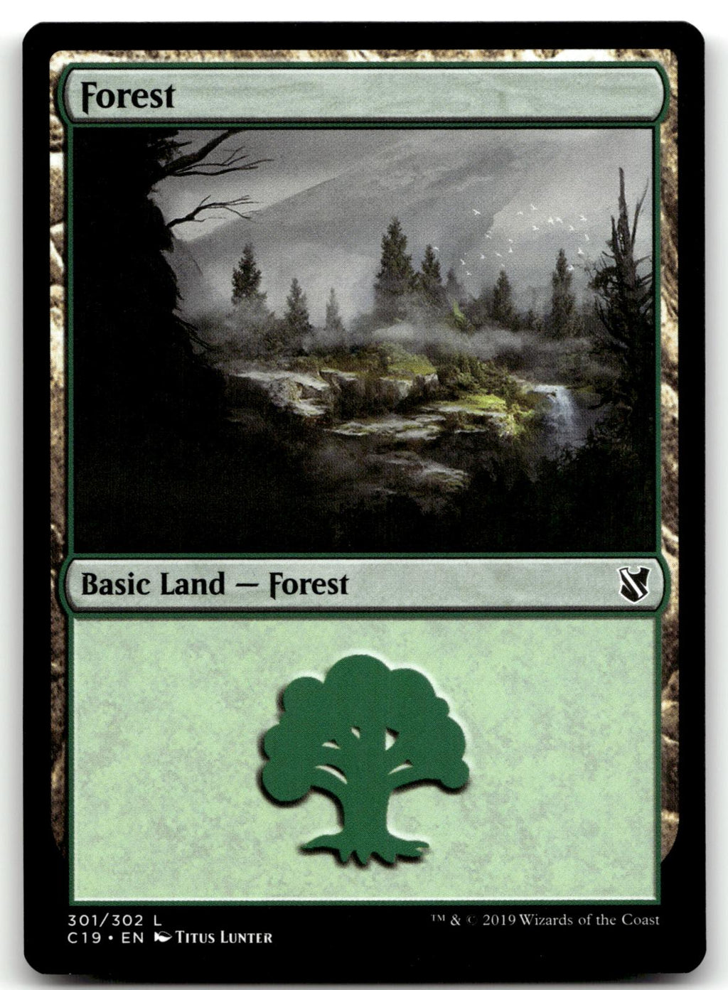 Forest (301) 301 Land Commander 2019 Magic: The Gathering Near Mint