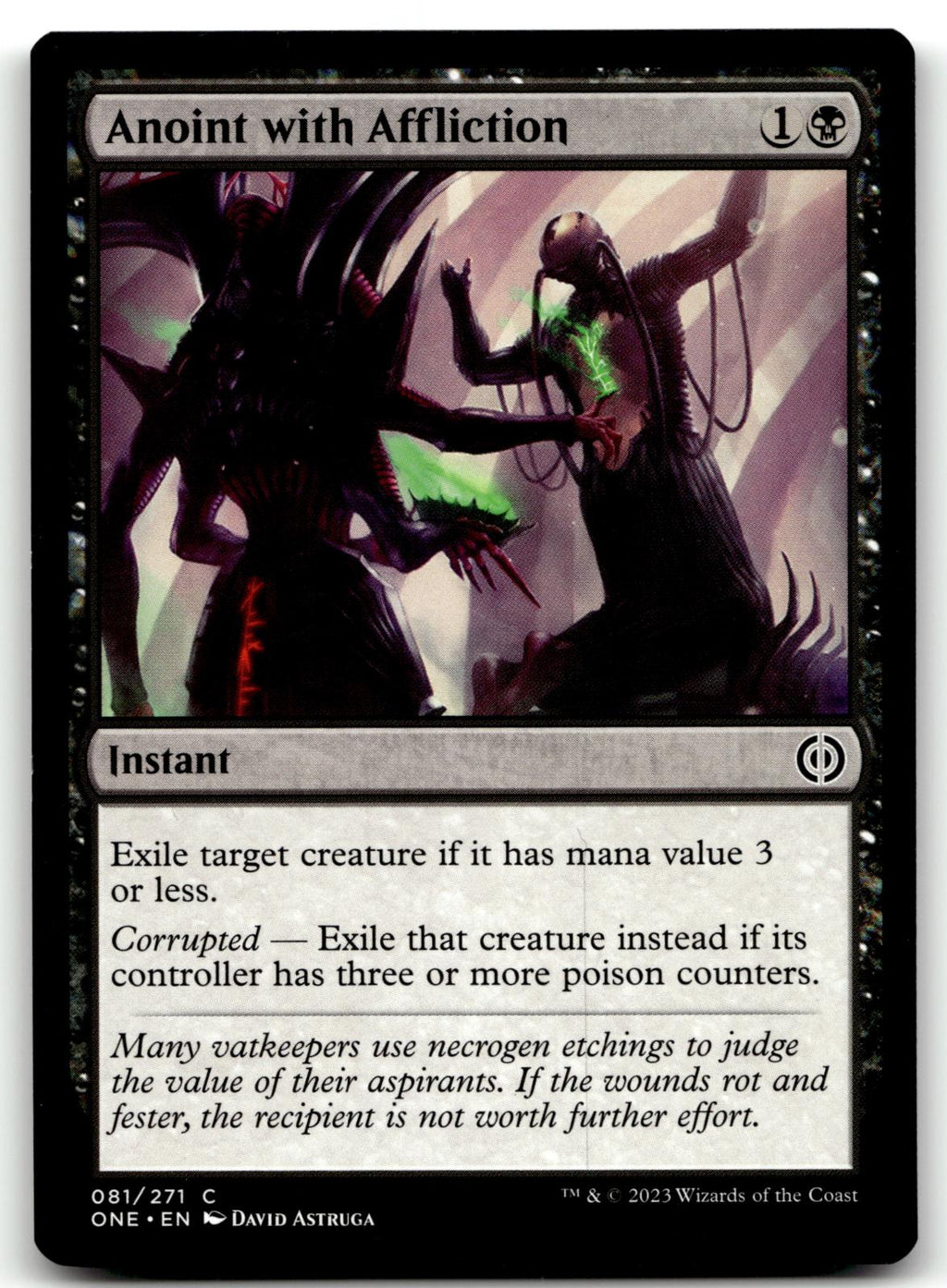 Anoint with Affliction 81 Phyrexia: All Will Be One Magic: The Gathering NM