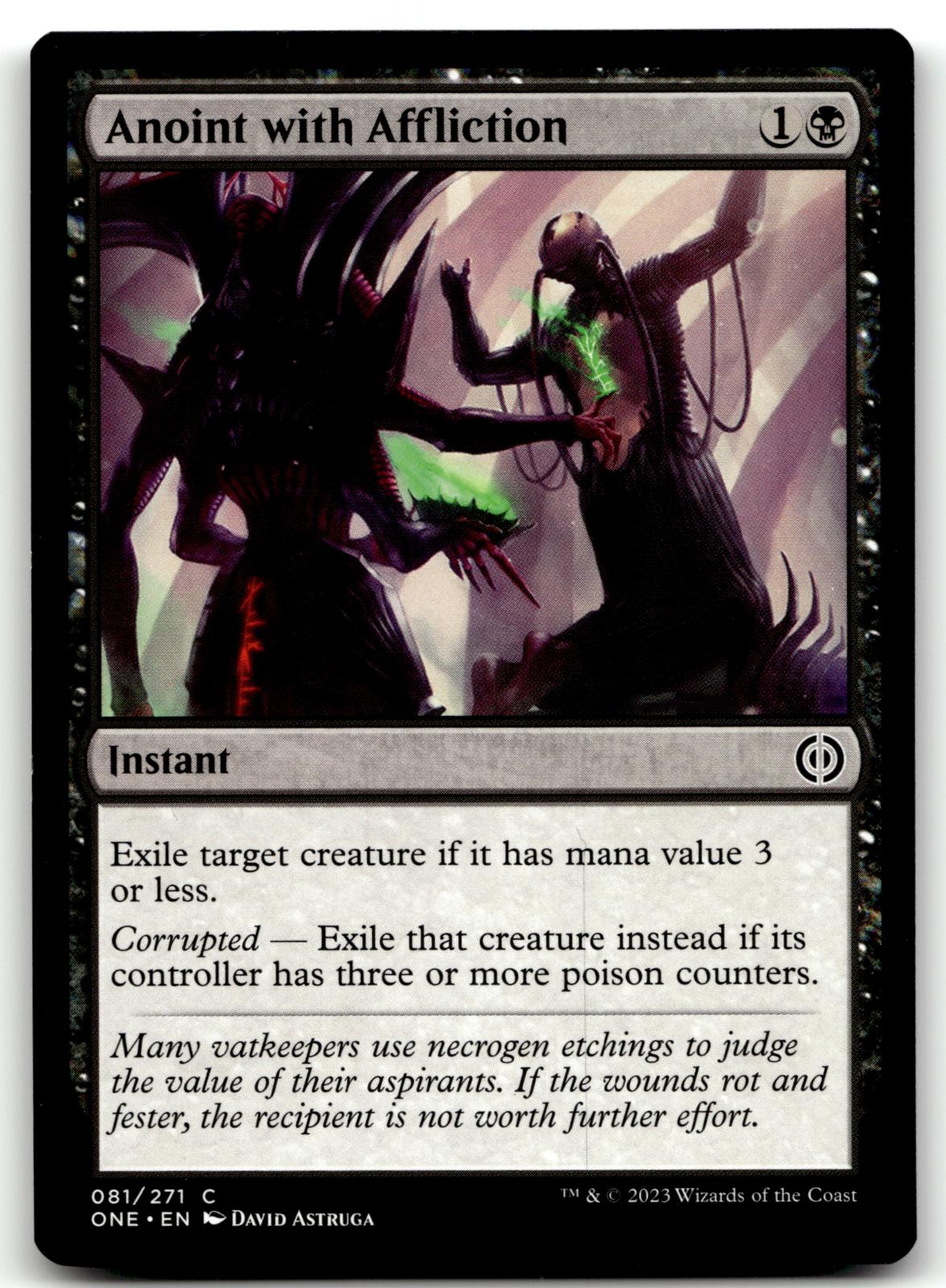 Anoint with Affliction 81 Phyrexia: All Will Be One Magic: The Gathering NM