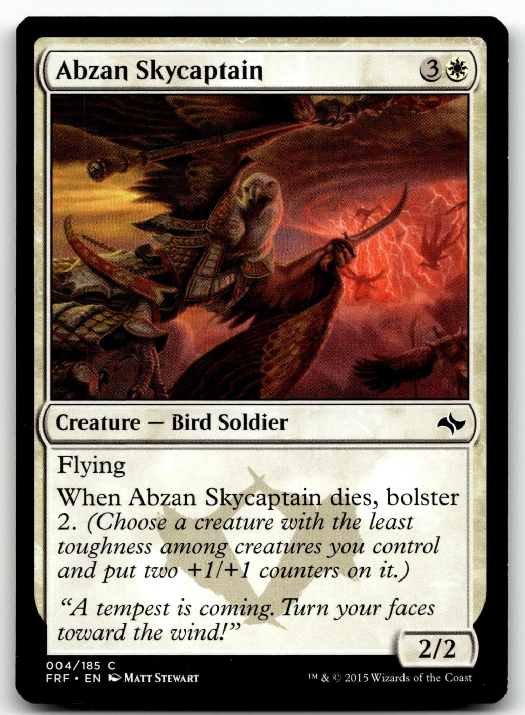 Abzan Skycaptain 4 Common Fate Reforged Magic: The Gathering Near Mint