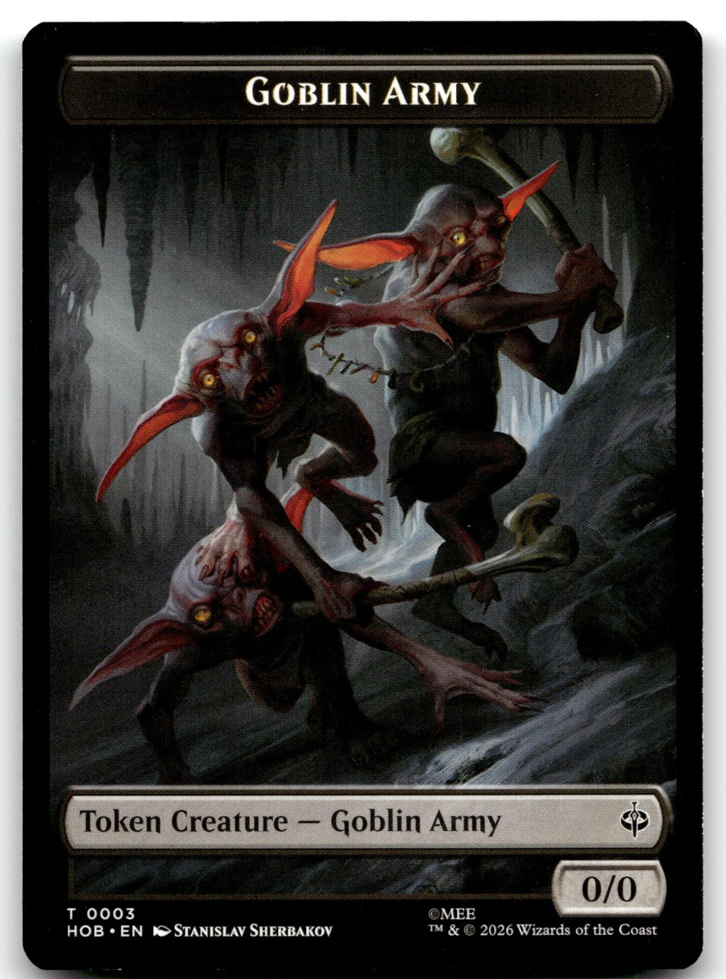 Goblin Army (0003) // Treasure (0012) Double-Sided Token 3 // 12 The Hobbit Magic: The Gathering NM
