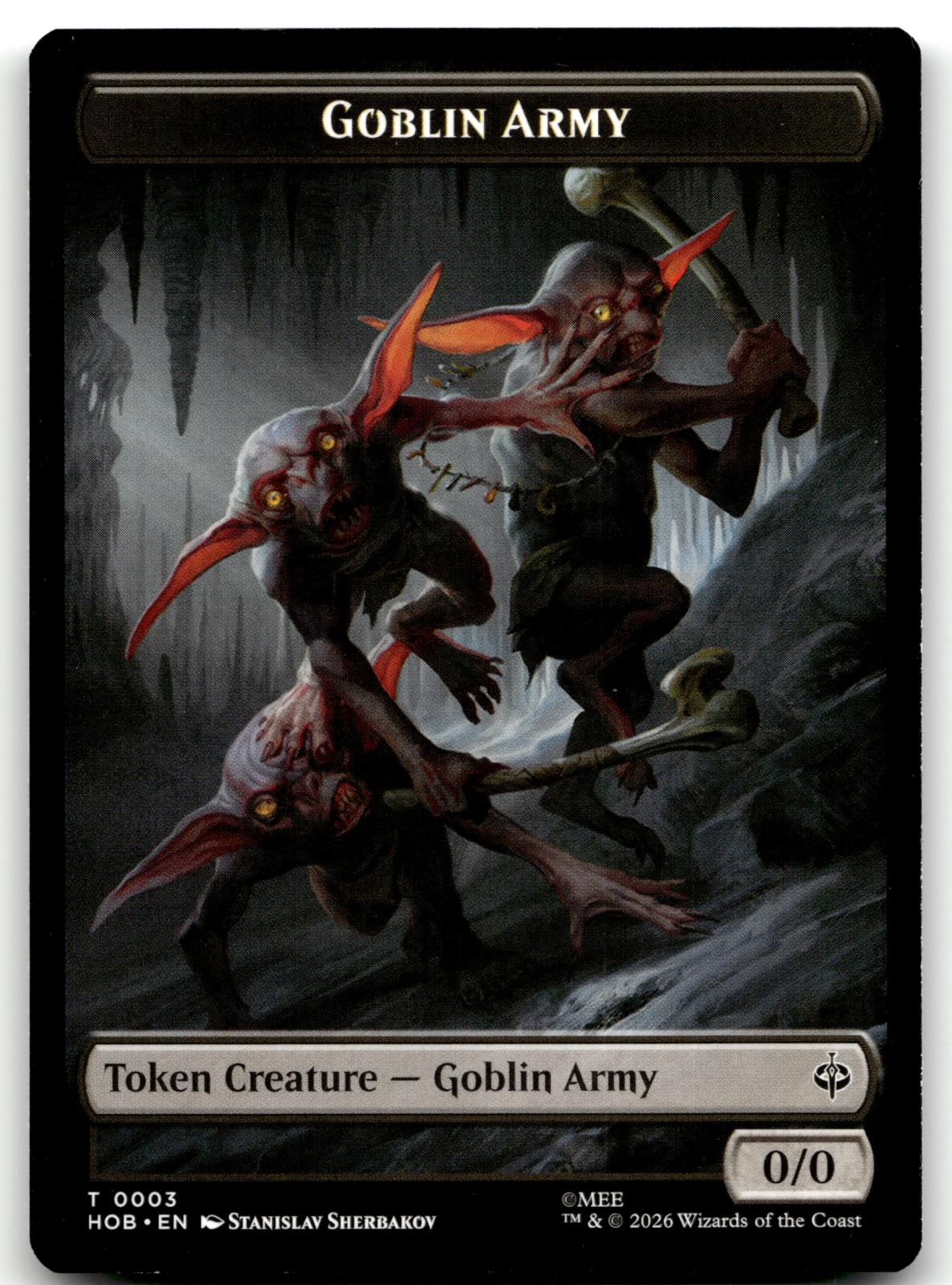 Goblin Army (0003) // Treasure (0012) Double-Sided Token 3 // 12 The Hobbit Magic: The Gathering NM