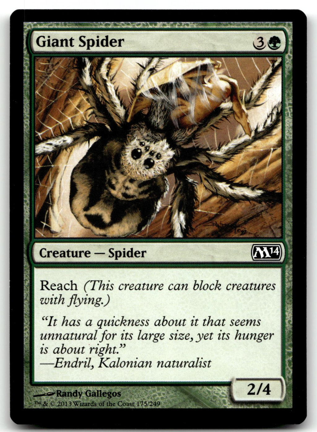 Giant Spider 175 Common Magic 2014 (M14) Magic: The Gathering Near Mint