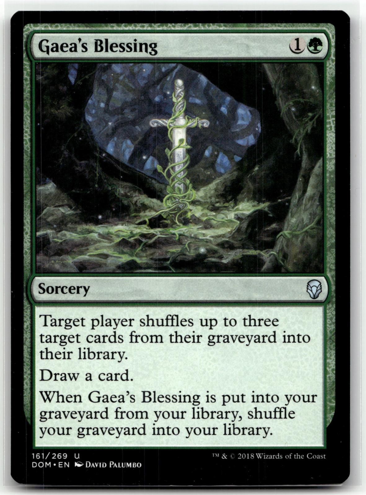 Gaea's Blessing 161 Uncommon Dominaria Magic: The Gathering Near Mint