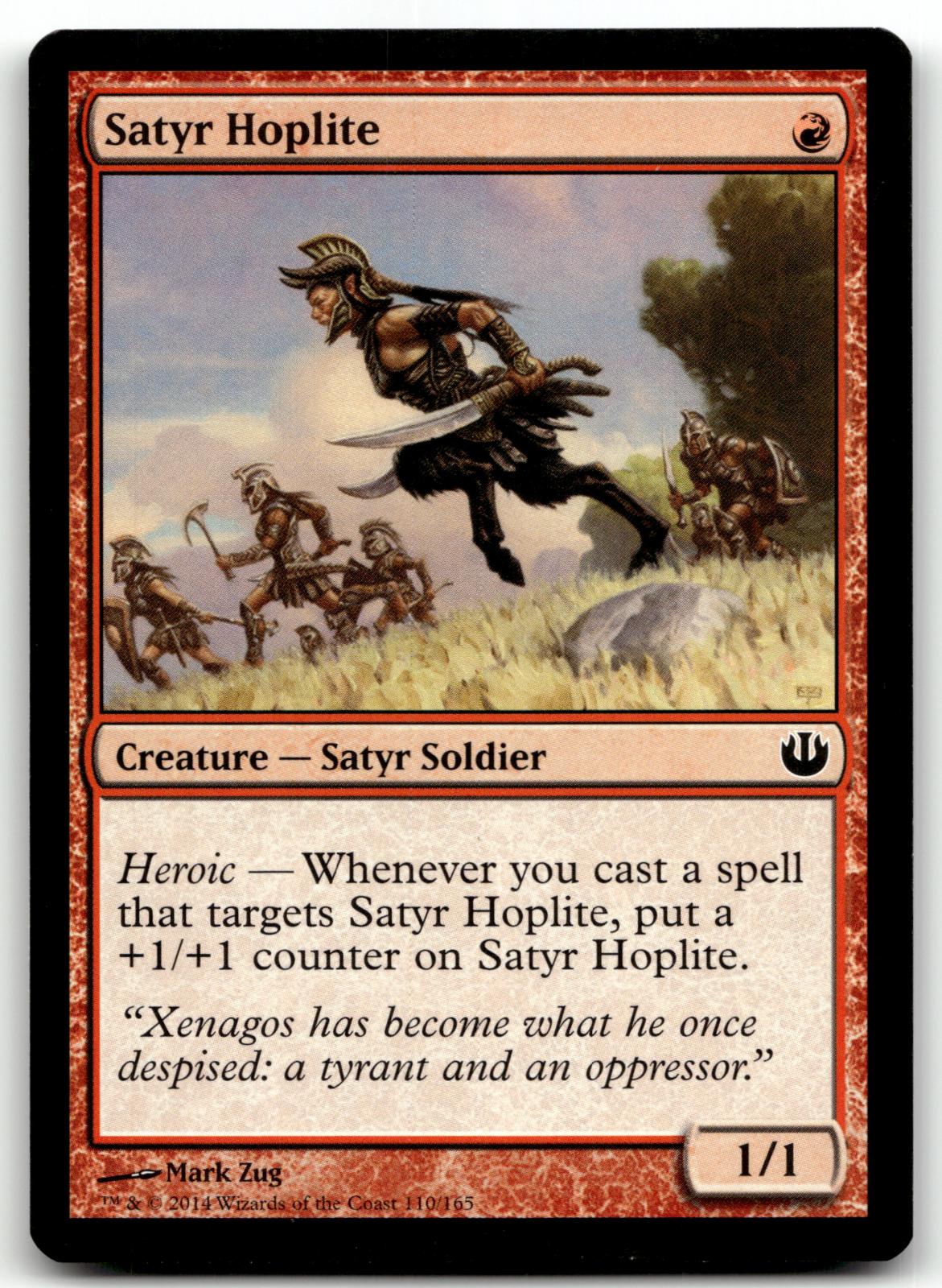 Satyr Hoplite 110 Common Journey Into Nyx Magic: The Gathering Near Mint