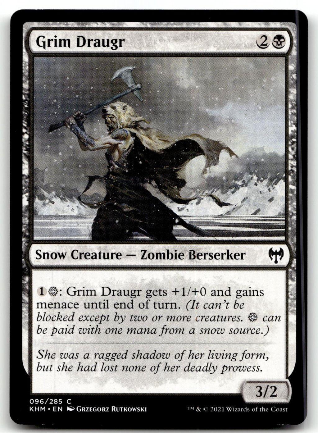 Grim Draugr 96 Common Kaldheim Magic: The Gathering Near Mint