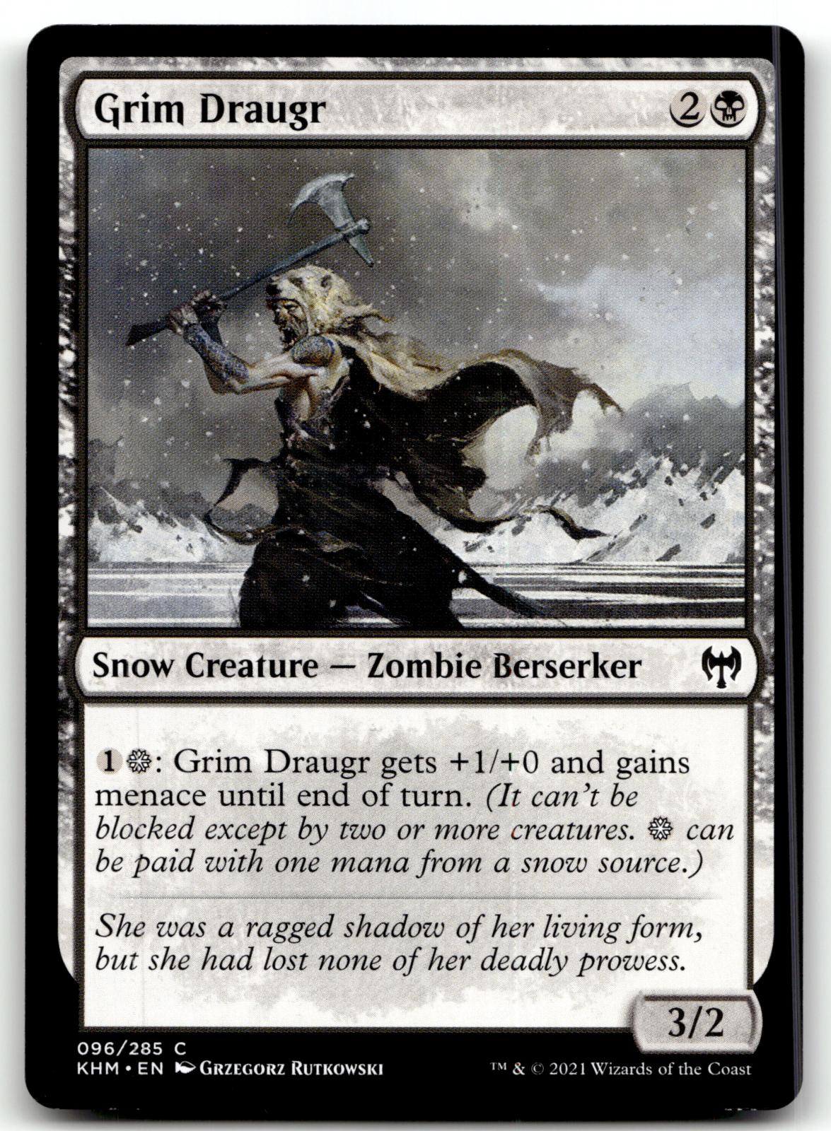 Grim Draugr 96 Common Kaldheim Magic: The Gathering Near Mint