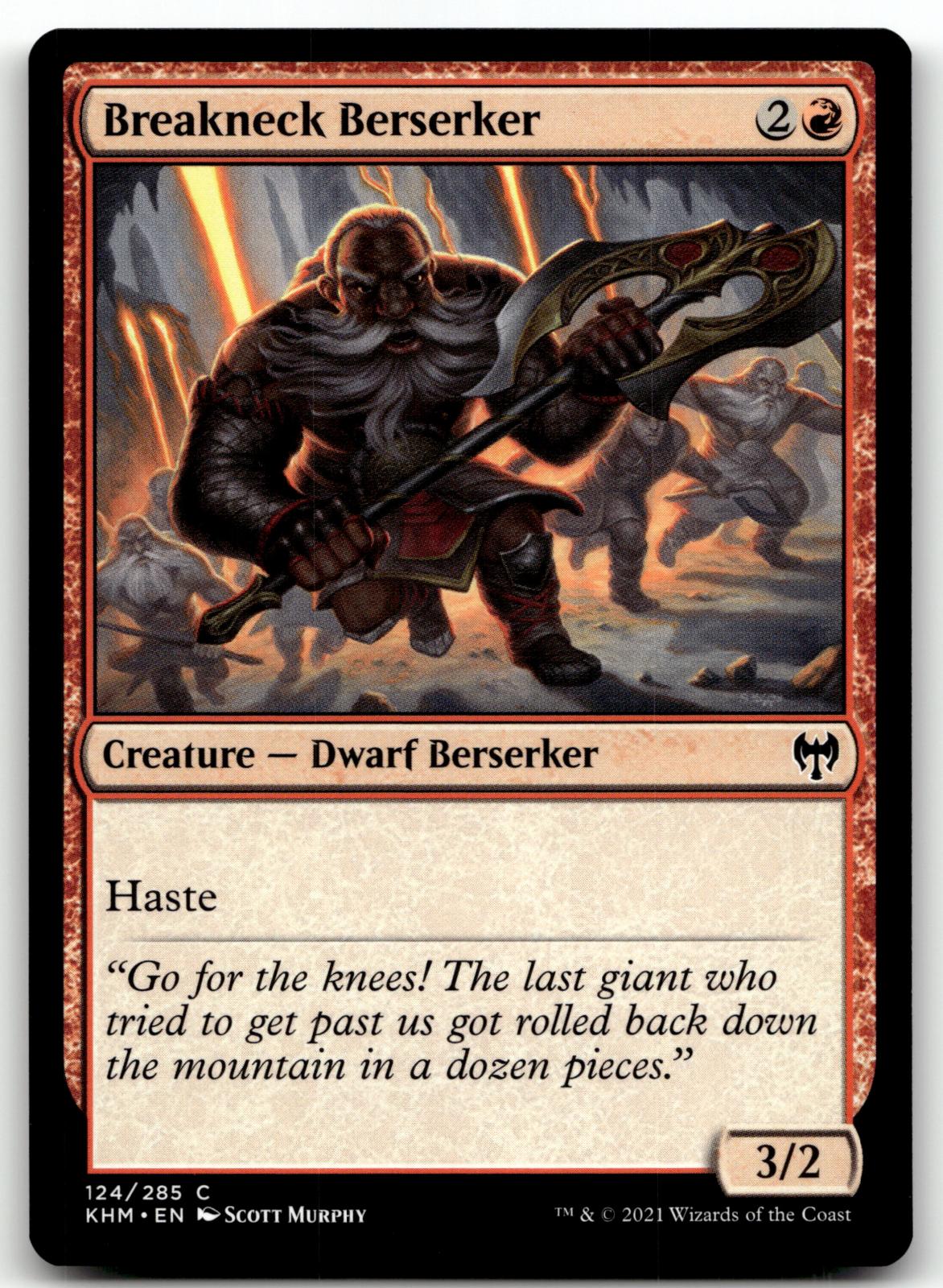 Breakneck Berserker 124 Common Kaldheim Magic: The Gathering Near Mint