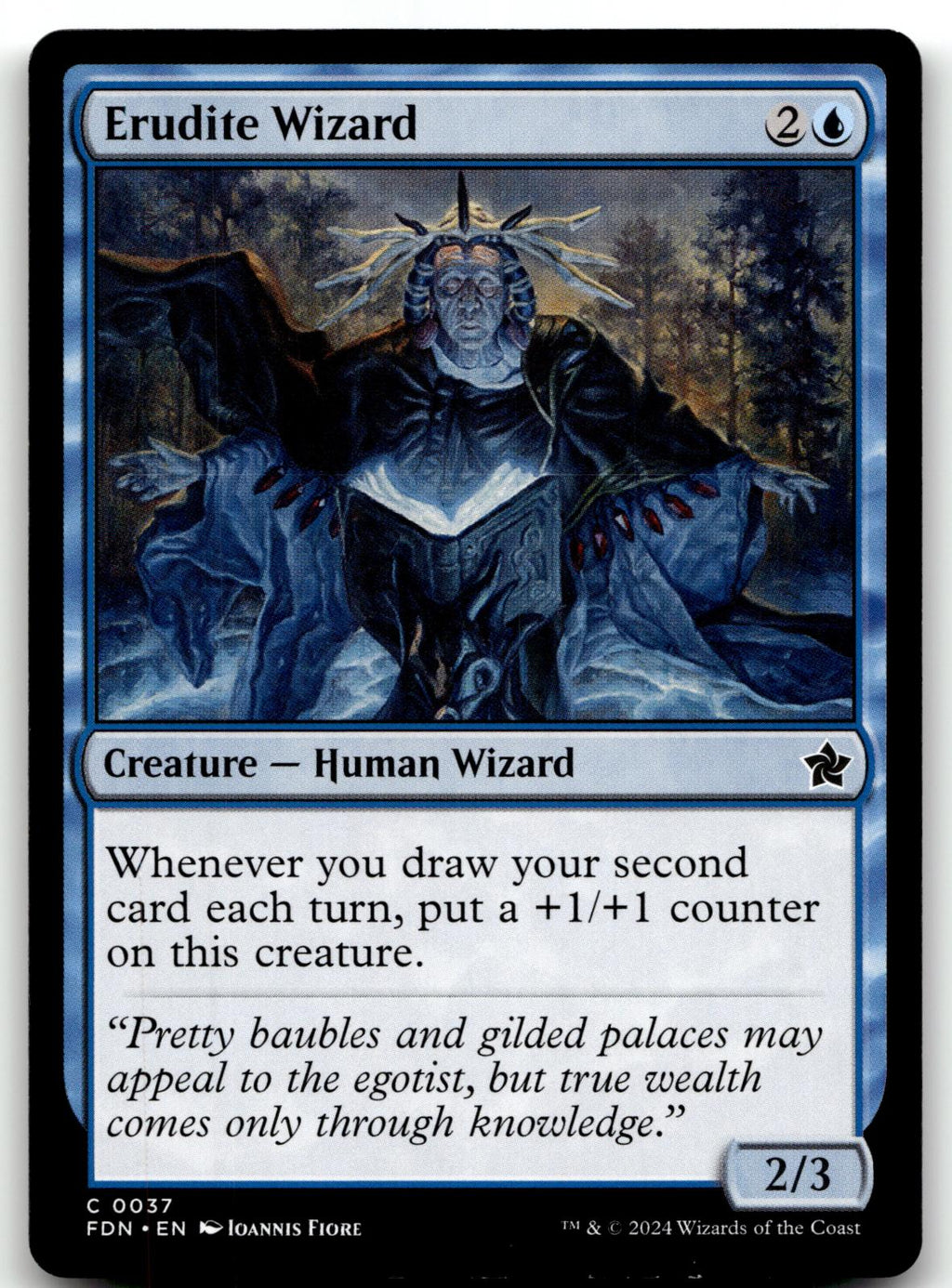 Erudite Wizard 37 Common Foundations Magic: The Gathering Near Mint