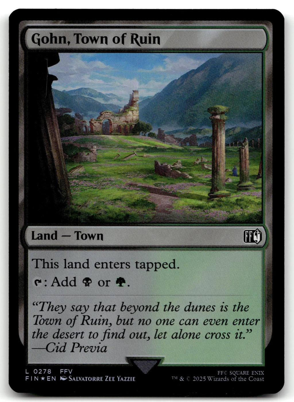Gohn, Town of Ruin 278 Land FINAL FANTASY Magic: The Gathering Foil Near Mint