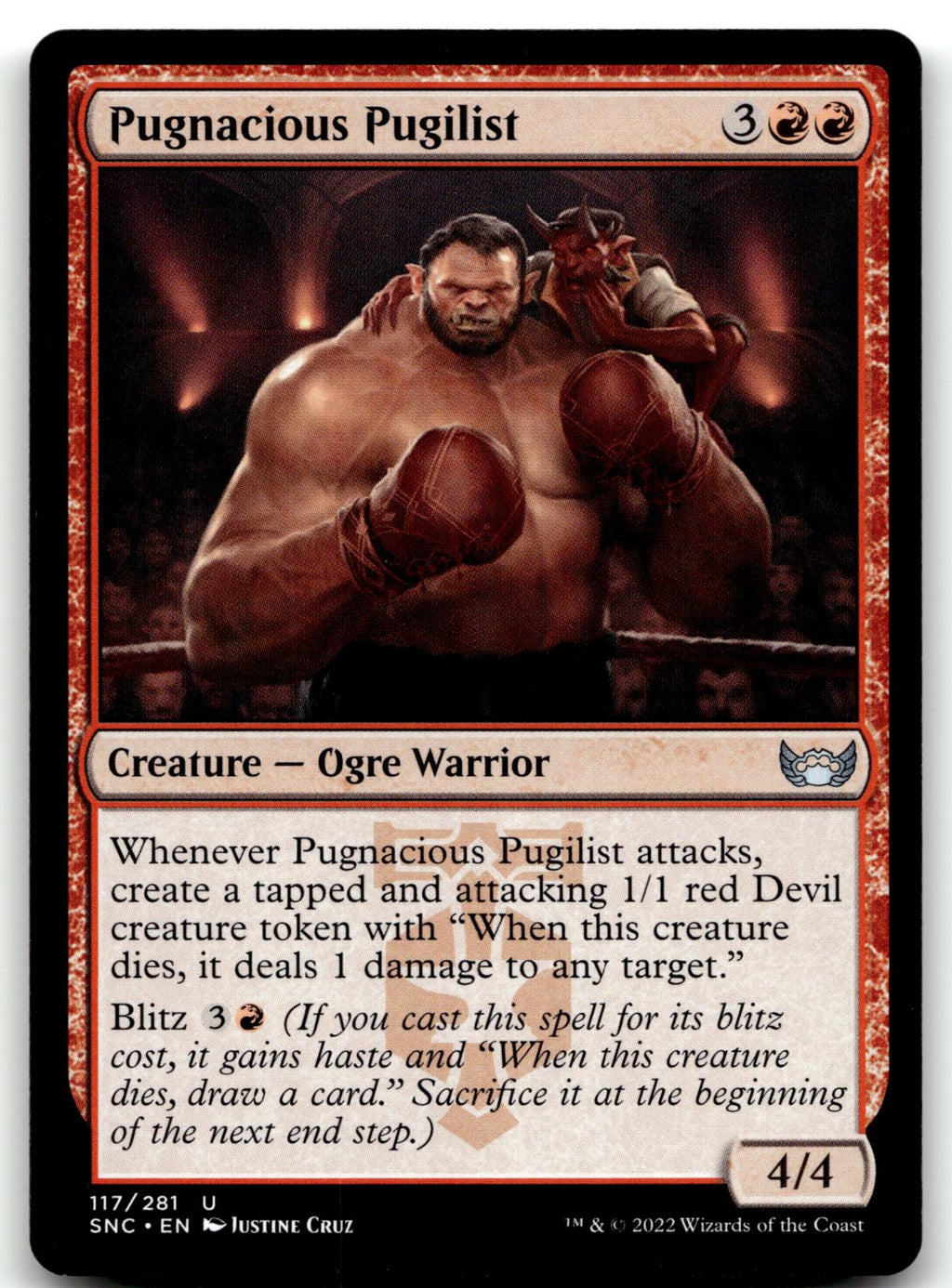 Pugnacious Pugilist 117 Uncommon Streets of New Capenna Magic: The Gathering NM