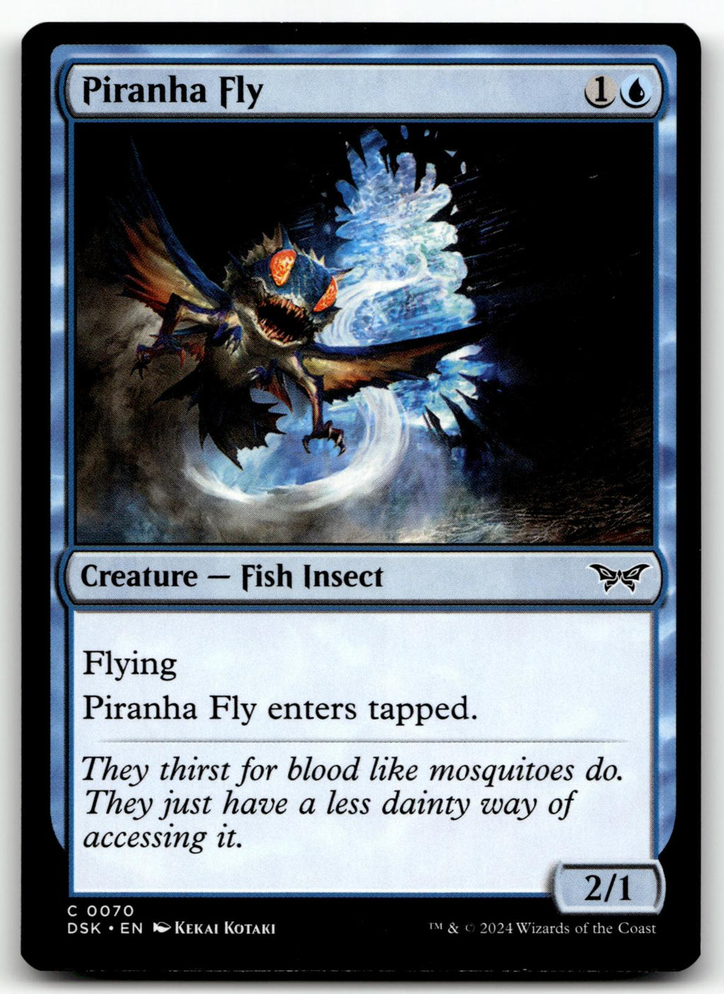 Piranha Fly 70 Common Duskmourn: House of Horror Magic: The Gathering Near Mint