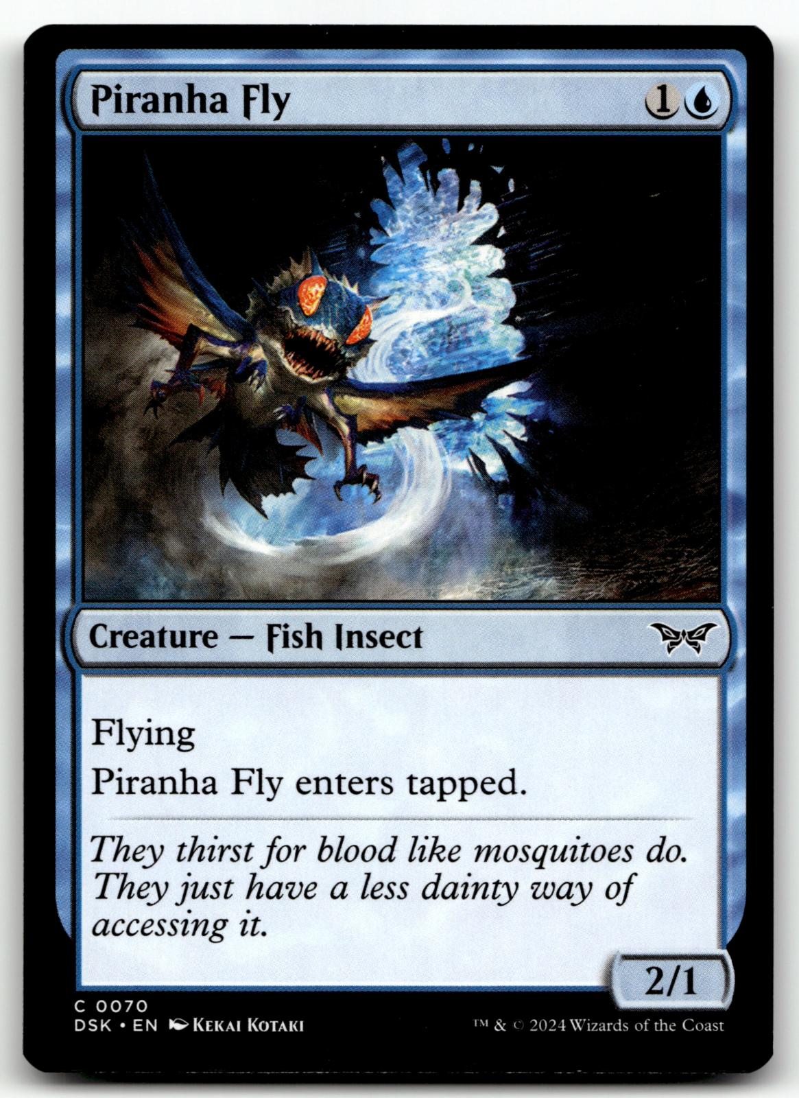 Piranha Fly 70 Common Duskmourn: House of Horror Magic: The Gathering Near Mint