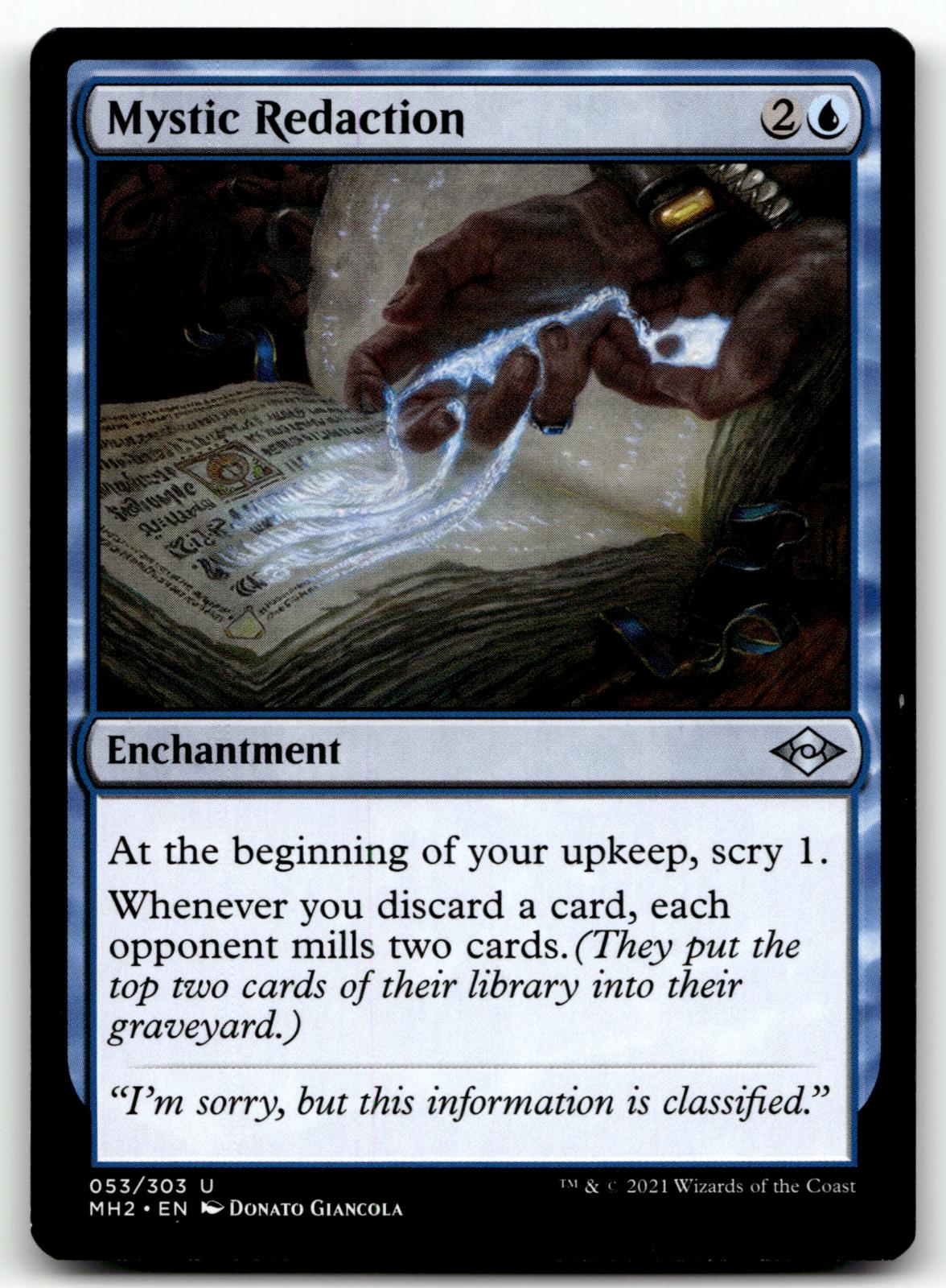 Mystic Redaction 53 Uncommon Modern Horizons 2 Magic: The Gathering Near Mint