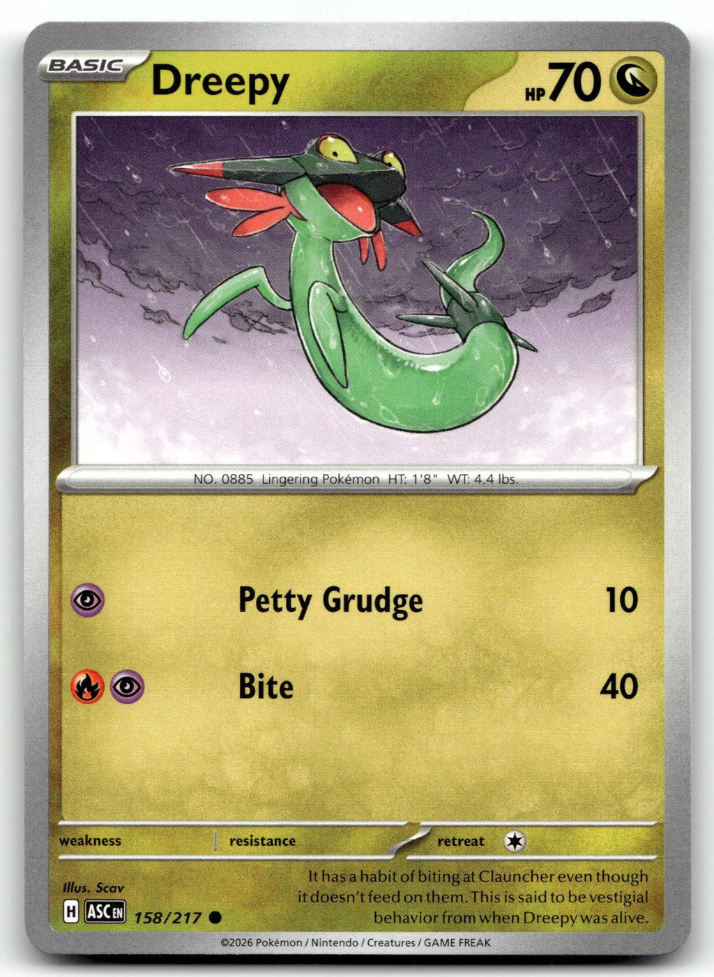 Dreepy 158/217 Common Ascended Heroes Pokemon Near Mint