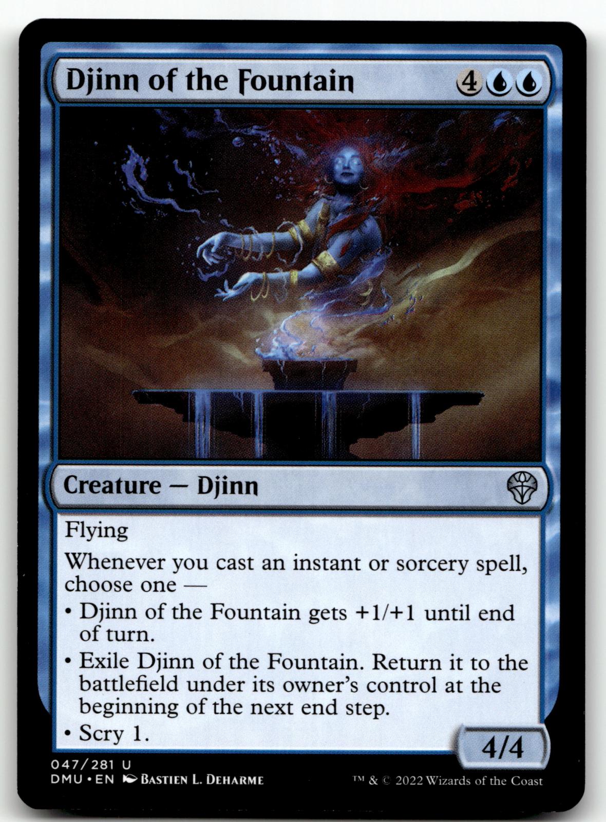 Djinn of the Fountain 47 Uncommon Dominaria United Magic: The Gathering NM