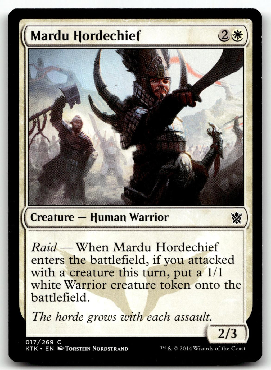 Mardu Hordechief 17 Common Khans of Tarkir Magic: The Gathering Near Mint