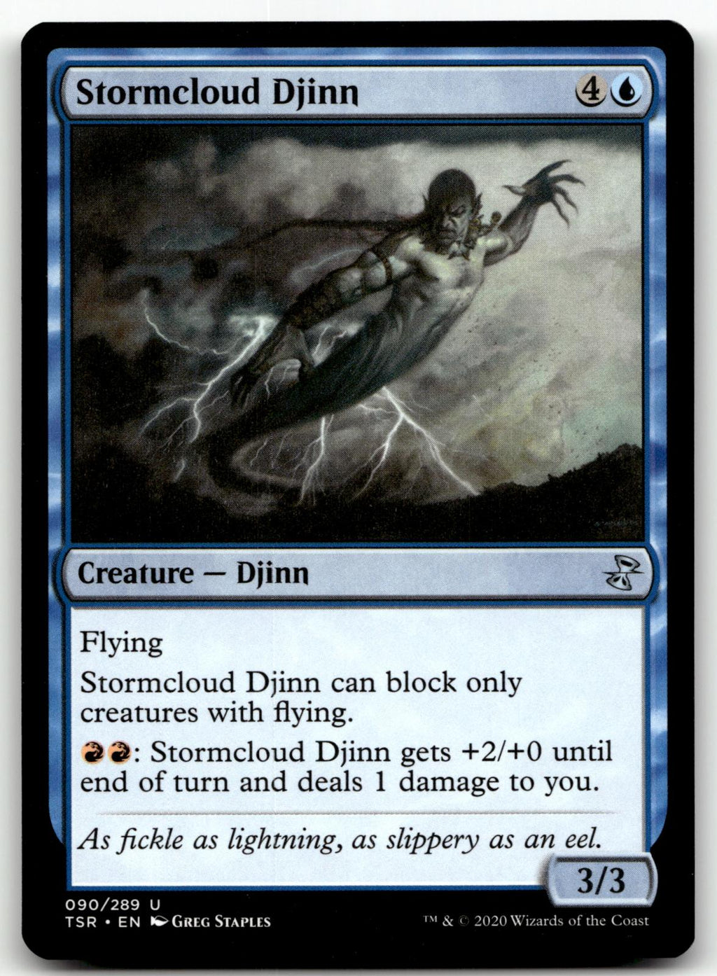 Stormcloud Djinn 90 Uncommon Time Spiral: Remastered Magic: The Gathering NM
