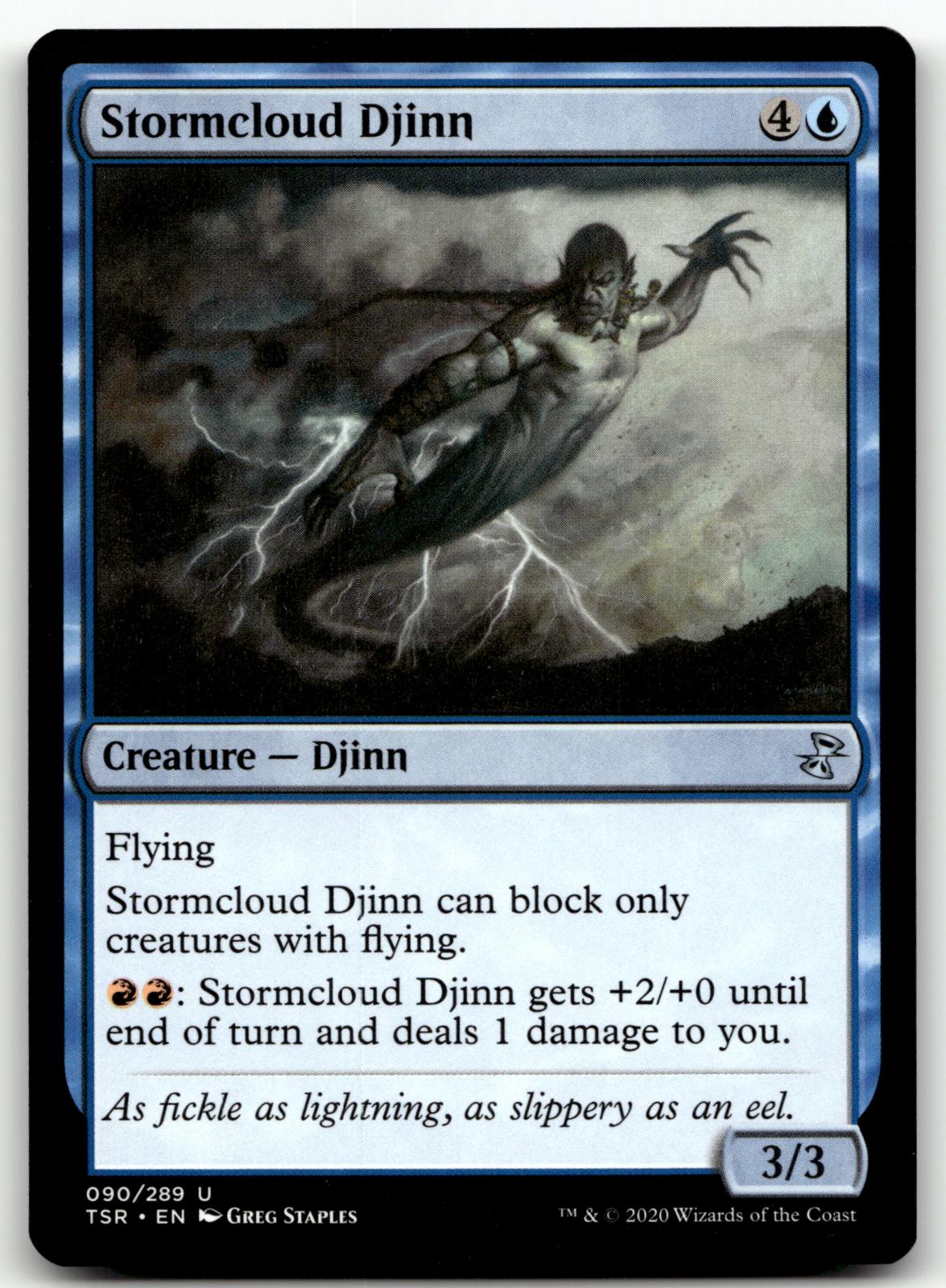 Stormcloud Djinn 90 Uncommon Time Spiral: Remastered Magic: The Gathering NM