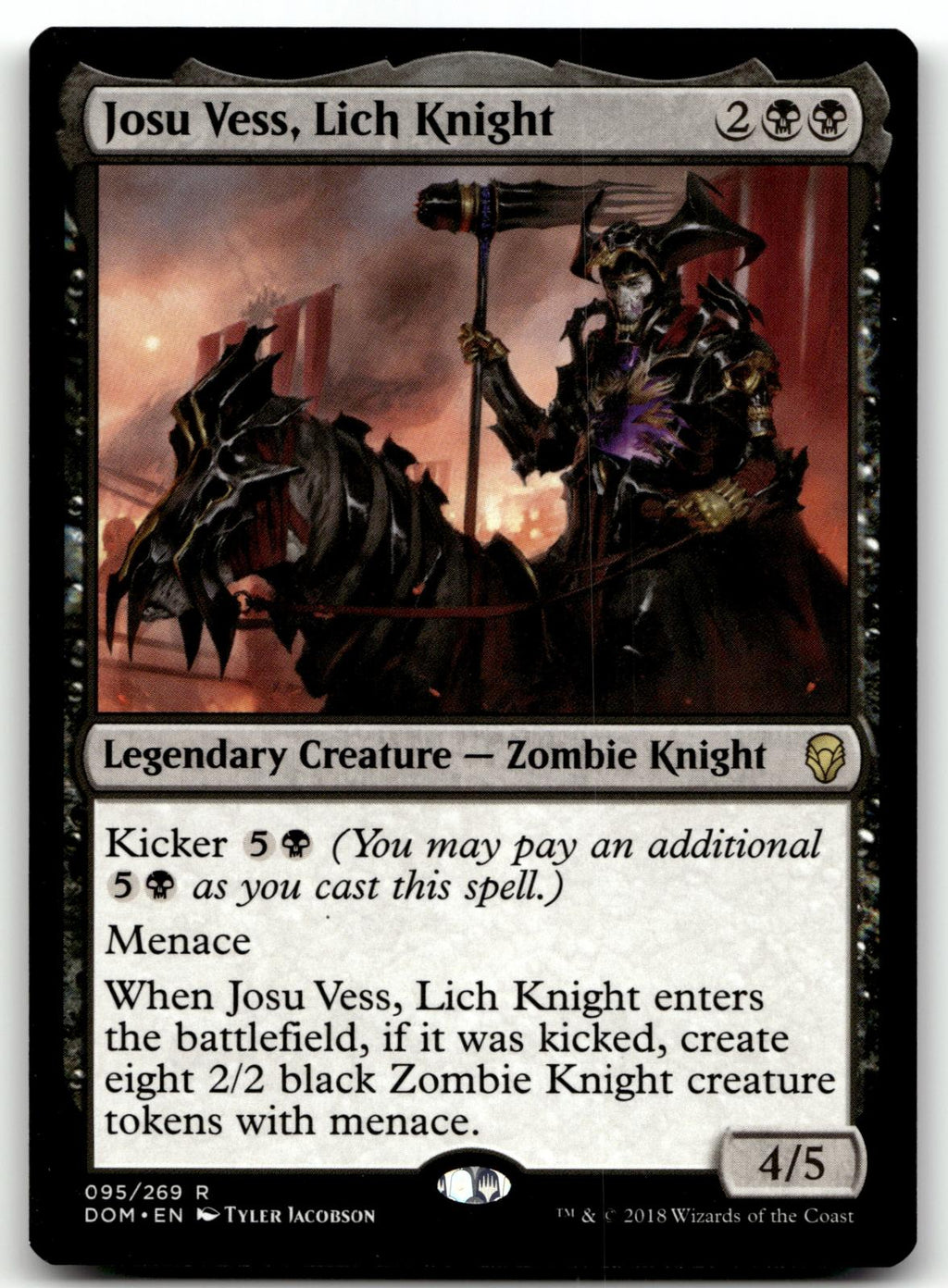 Josu Vess, Lich Knight 95 Rare Dominaria Magic: The Gathering Near Mint