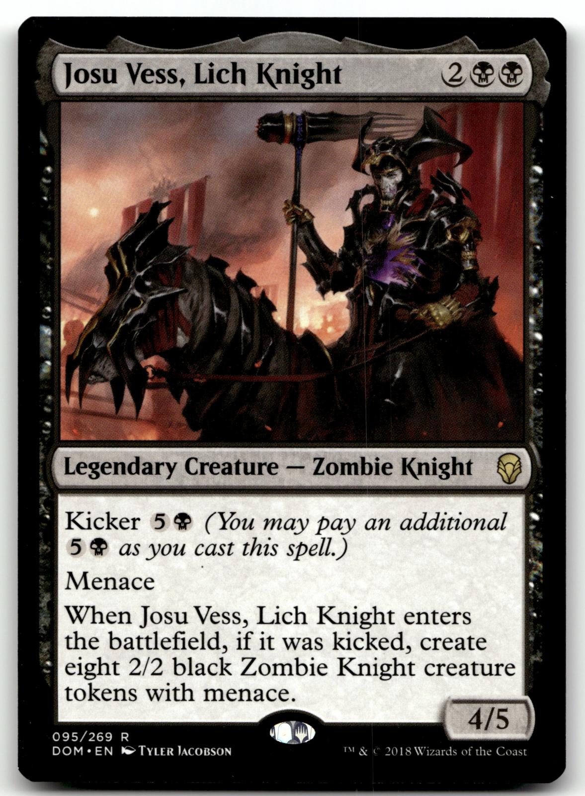Josu Vess, Lich Knight 95 Rare Dominaria Magic: The Gathering Near Mint