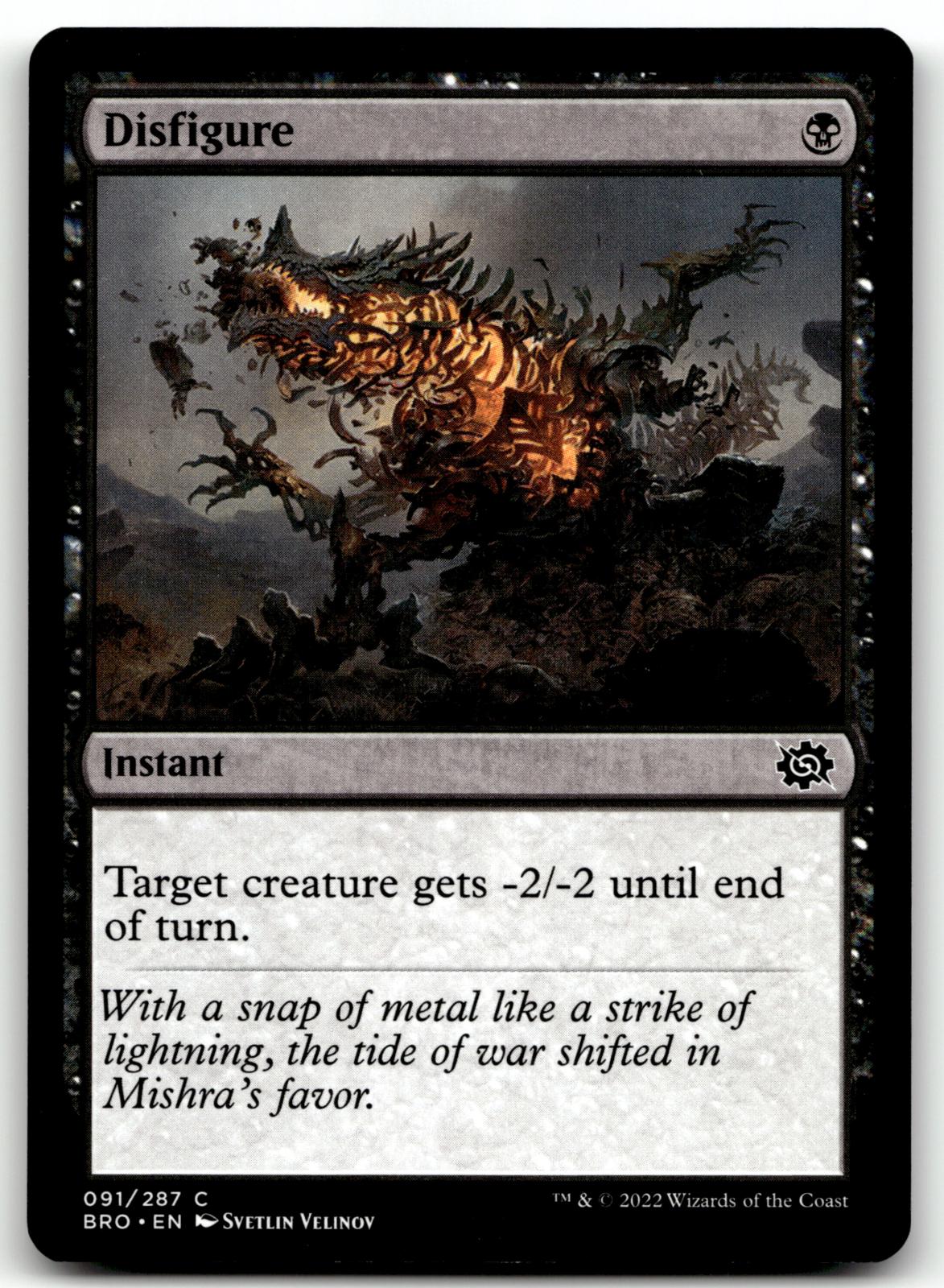 Disfigure 91 Common The Brothers' War Magic: The Gathering Near Mint