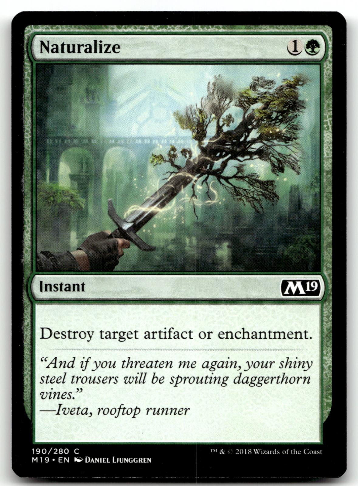 Naturalize 190 Common Core Set 2019 Magic: The Gathering Near Mint