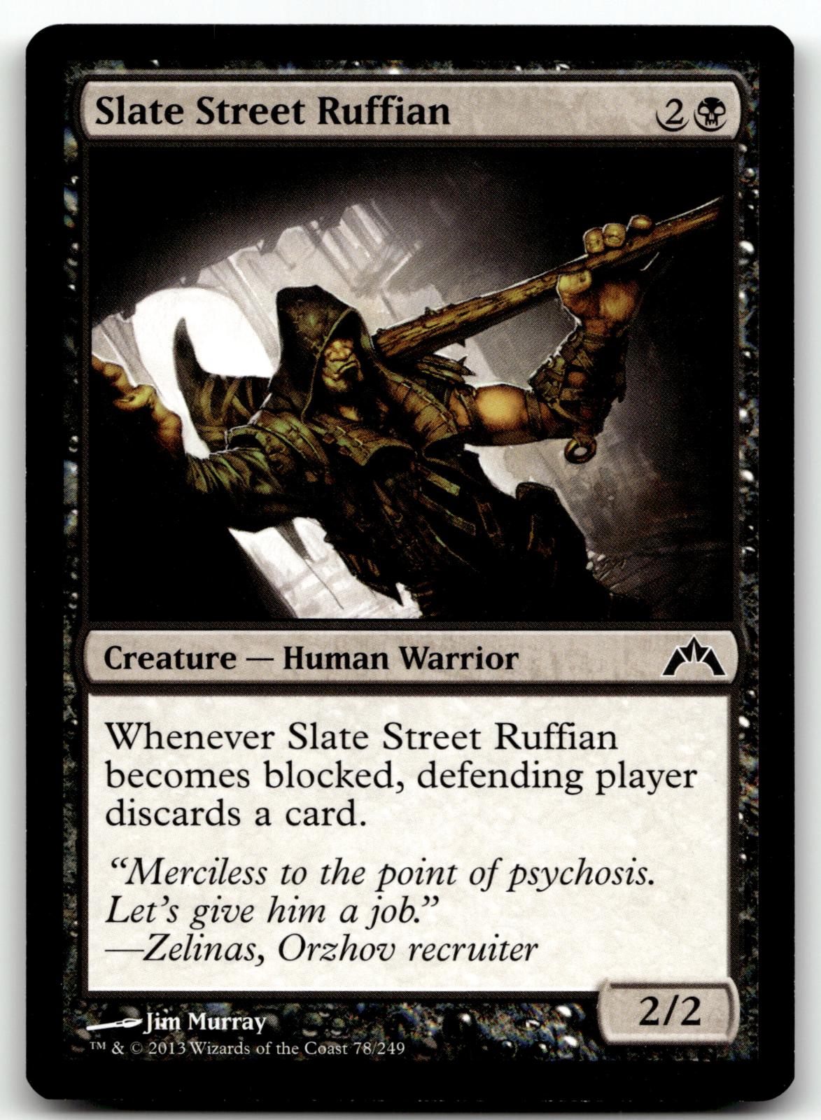 Slate Street Ruffian 78 Common Gatecrash Magic: The Gathering Near Mint